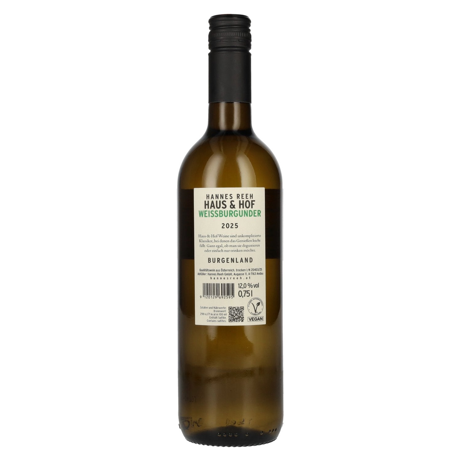 Hannes Reeh Haus & Hof Weissburgunder 2025 12% Vol. 0,75l