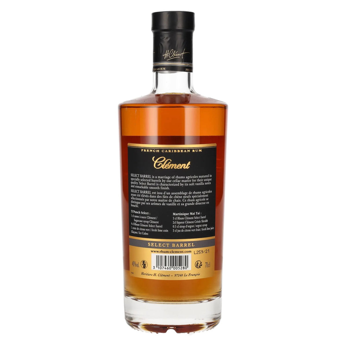 Clément Rhum Agricole Select Barrel 40% Vol. 0.7l