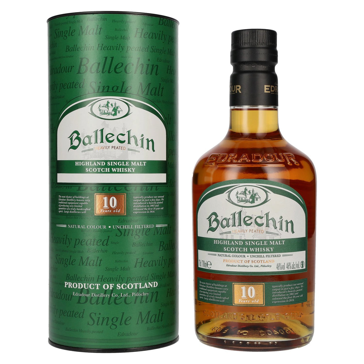 Edradour Ballechin 10 Years Old Highland Single Malt 46% Vol. 0.7l in Gift Box