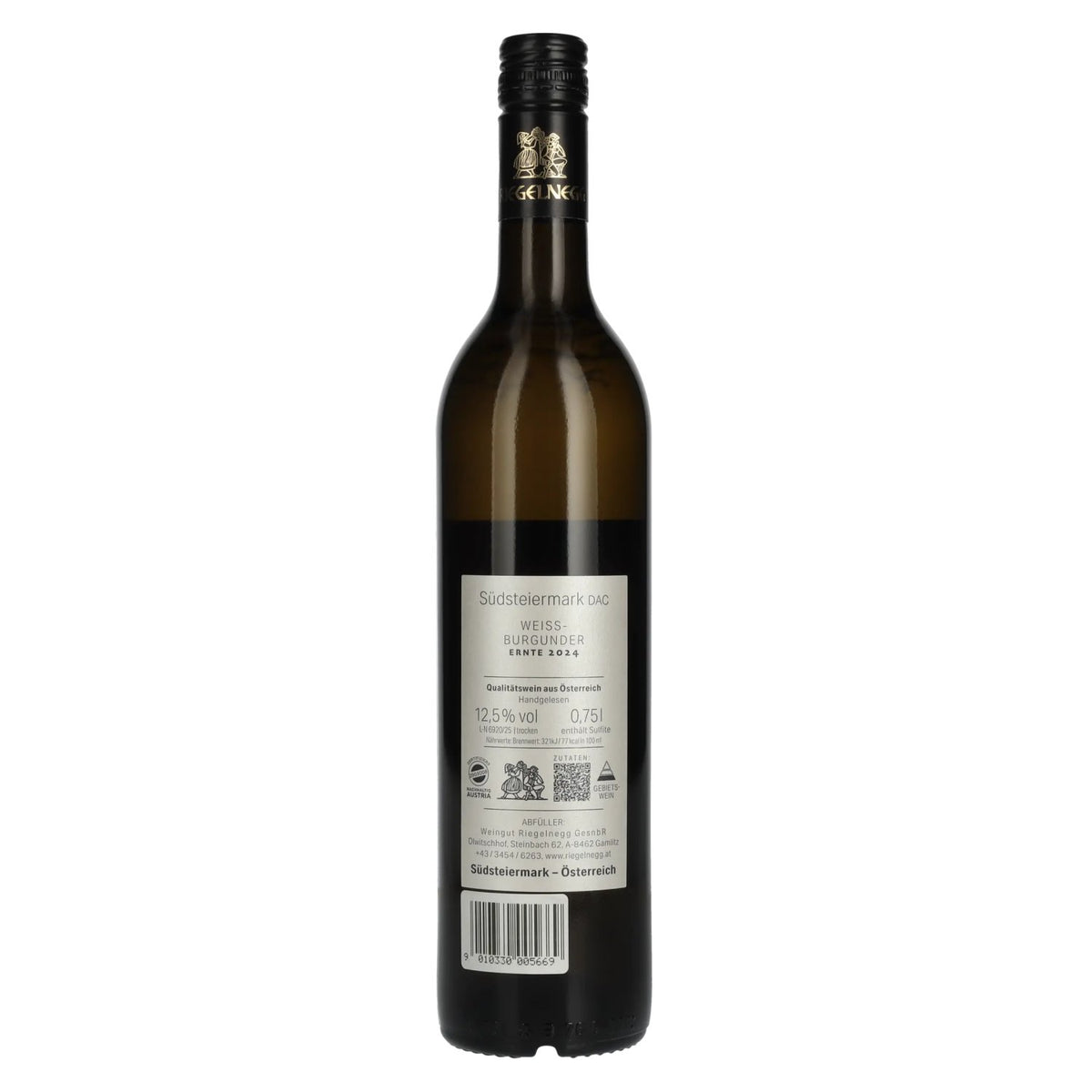 Riegelnegg Weissburgunder Südsteiermark DAC 2024 12,5% Vol. 0,75l