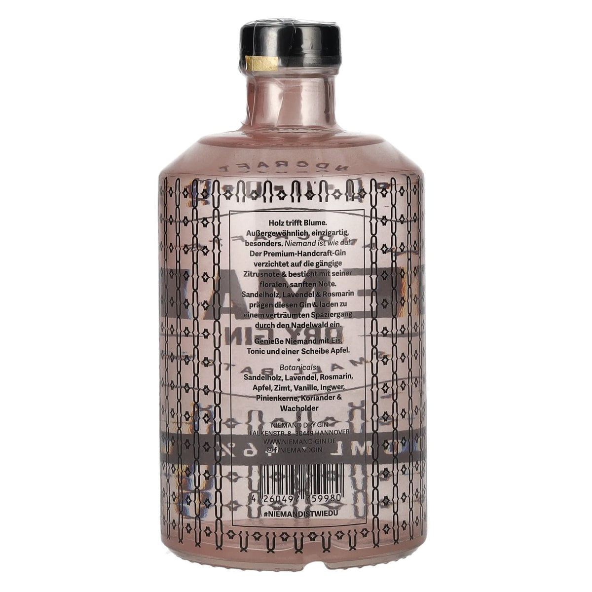 Niemand Gin Small Batch 46% ABV 0.5l