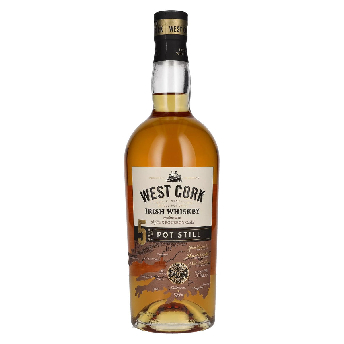 West Cork 5 Years Old Pot Still Irish Whiskey 43% Vol. 0.7l