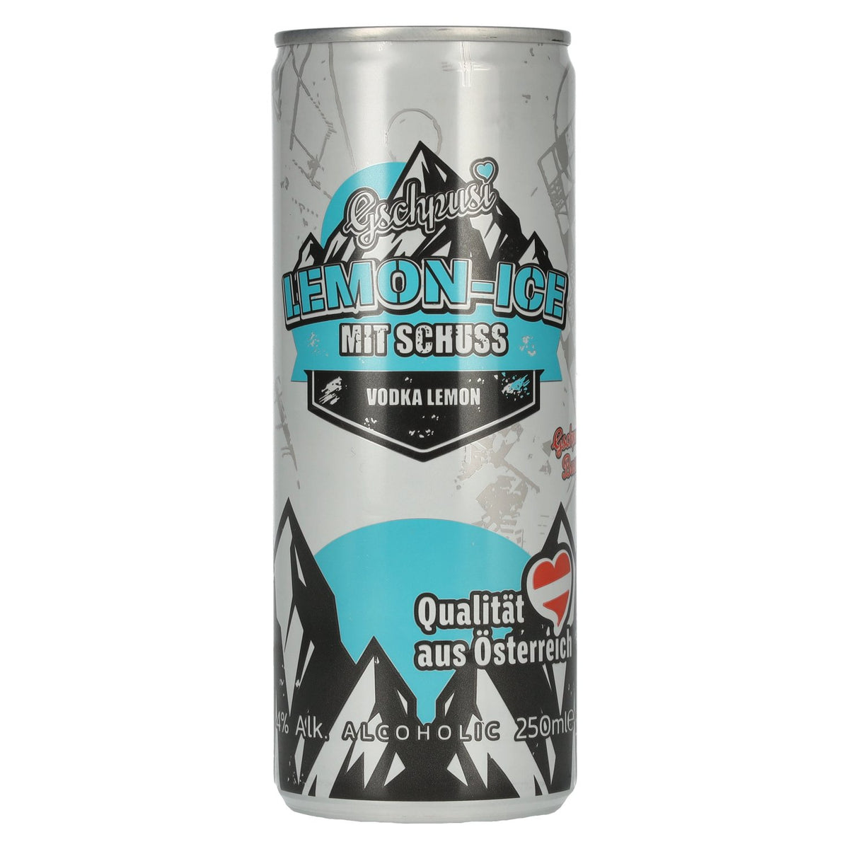 Gschpusi Lemon Ice with a splash, 4% ABV, 0.25l can, deposit required