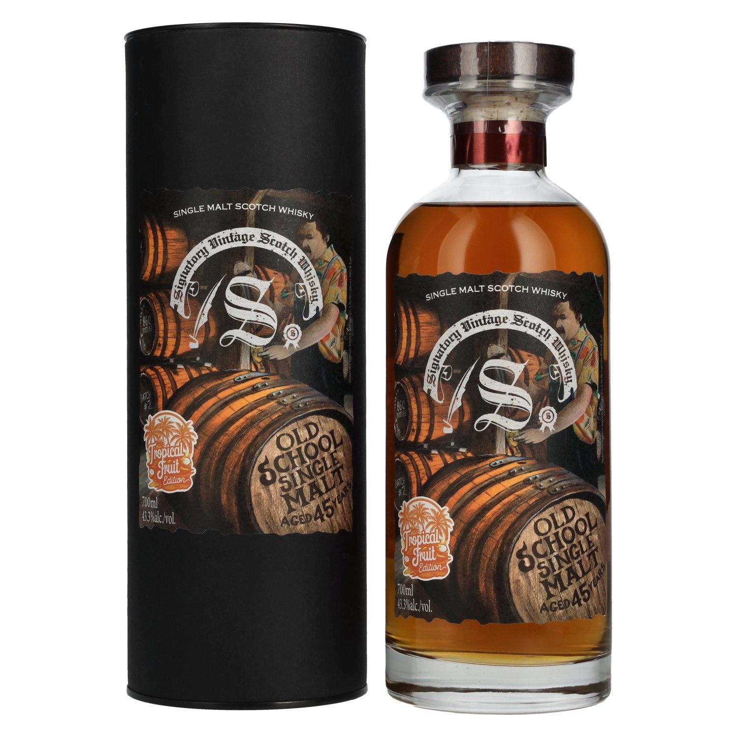 Signatory Vintage 45 Years Old OLD SCHOOL Tropical Fruit Edition 43.3% Vol. 0.7l in gift box