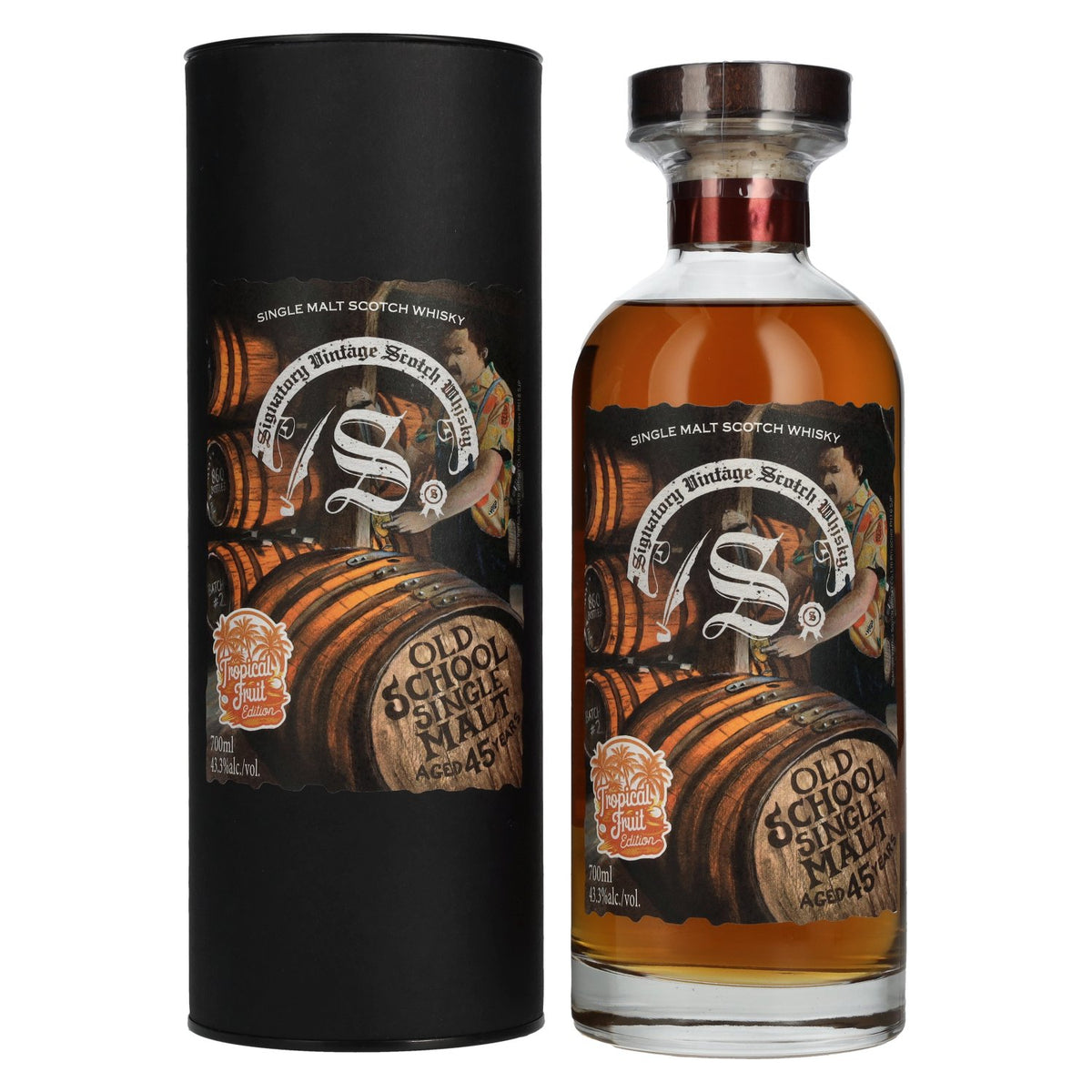 Signatory Vintage 45 Years Old OLD SCHOOL Tropical Fruit Edition 43.3% Vol. 0.7l in gift box