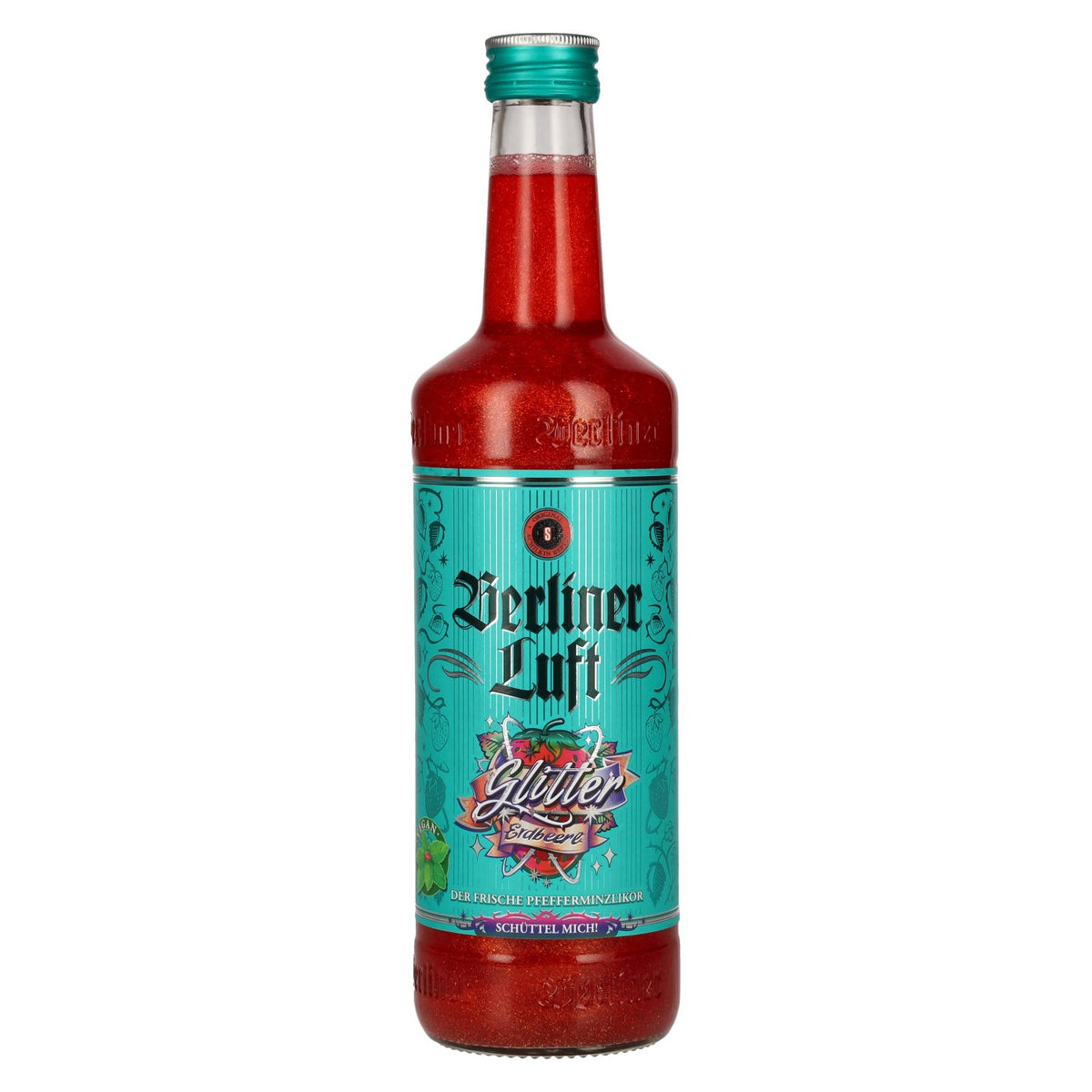 Berliner Luft GLITTER STRAWBERRY The Fresh Peppermint Liqueur 18% Vol. 0.7l