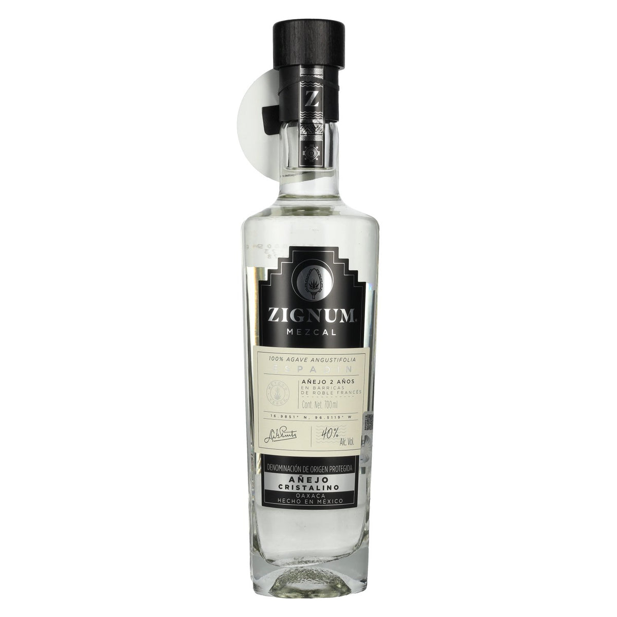Zignum Mezcal Añejo Cristalino 100% Agave Angustifolia DOP 40% Vol. 0,7l
