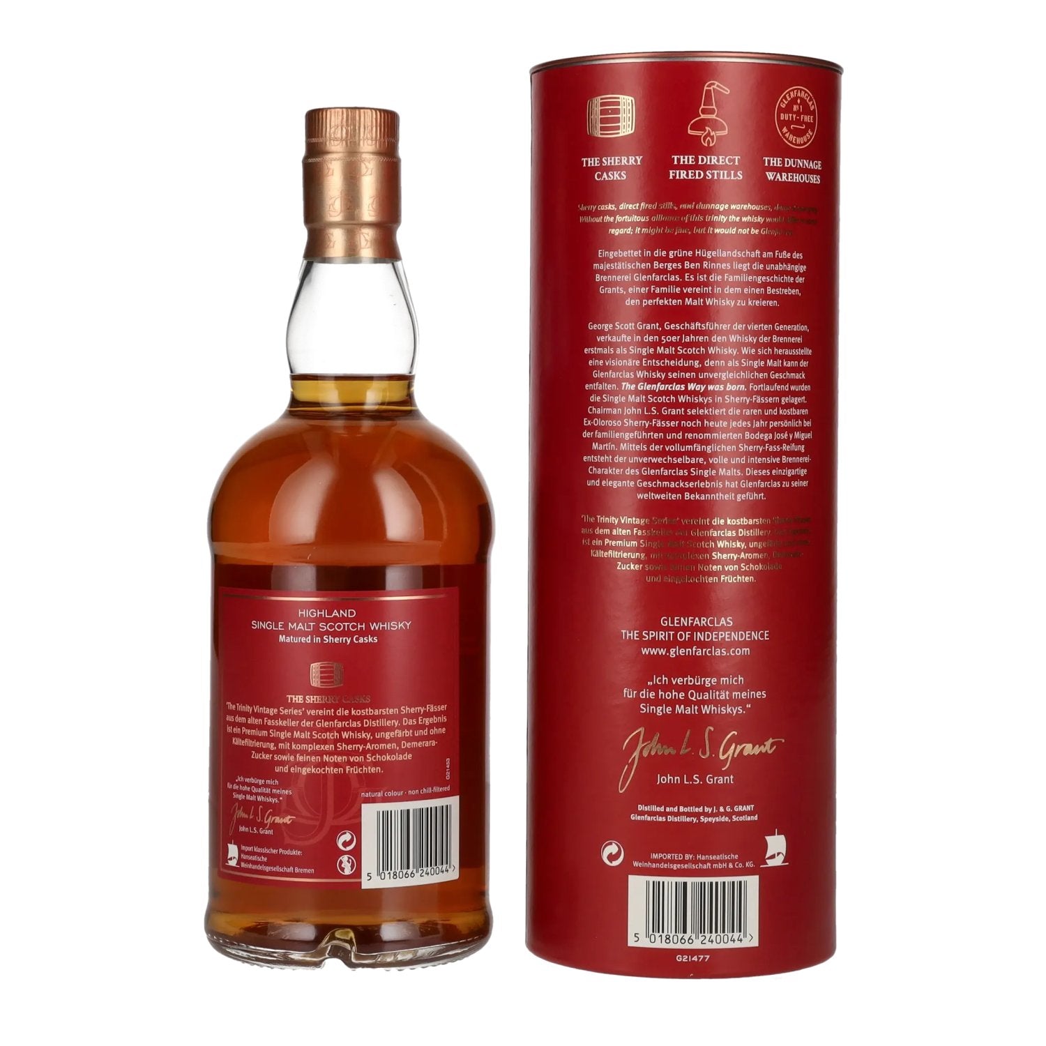 Glenfarclas THE TRINITY VINTAGE SERIES Sherry Cask Highland Single Malt 2012 46% Vol. 0.7l in Gift Box