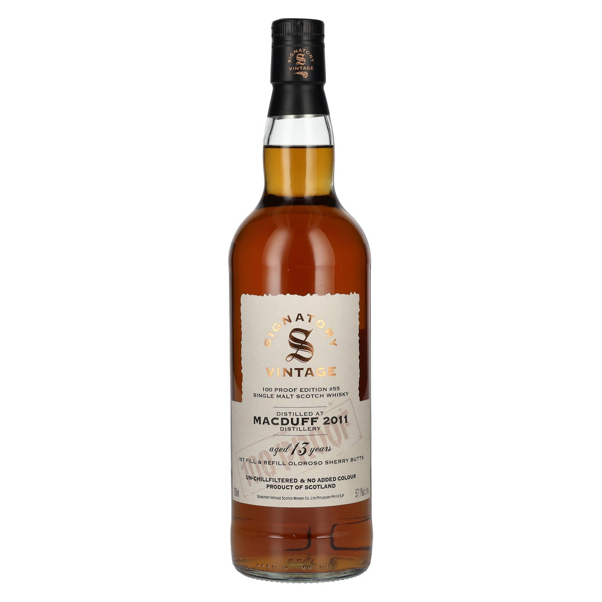 Signatory Vintage 100 Proof Edition MACDUFF 13 Years Old Single Malt #55 2011 57.1% Vol. 0.7l