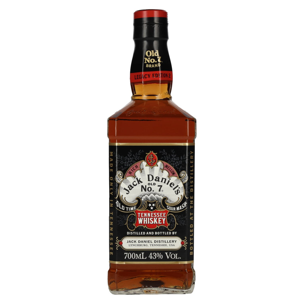 Jack Daniel's Sour Mash Tennessee Whiskey LEGACY EDITION No. 2 - BLACK DESIGN 43% Vol. 0.7l