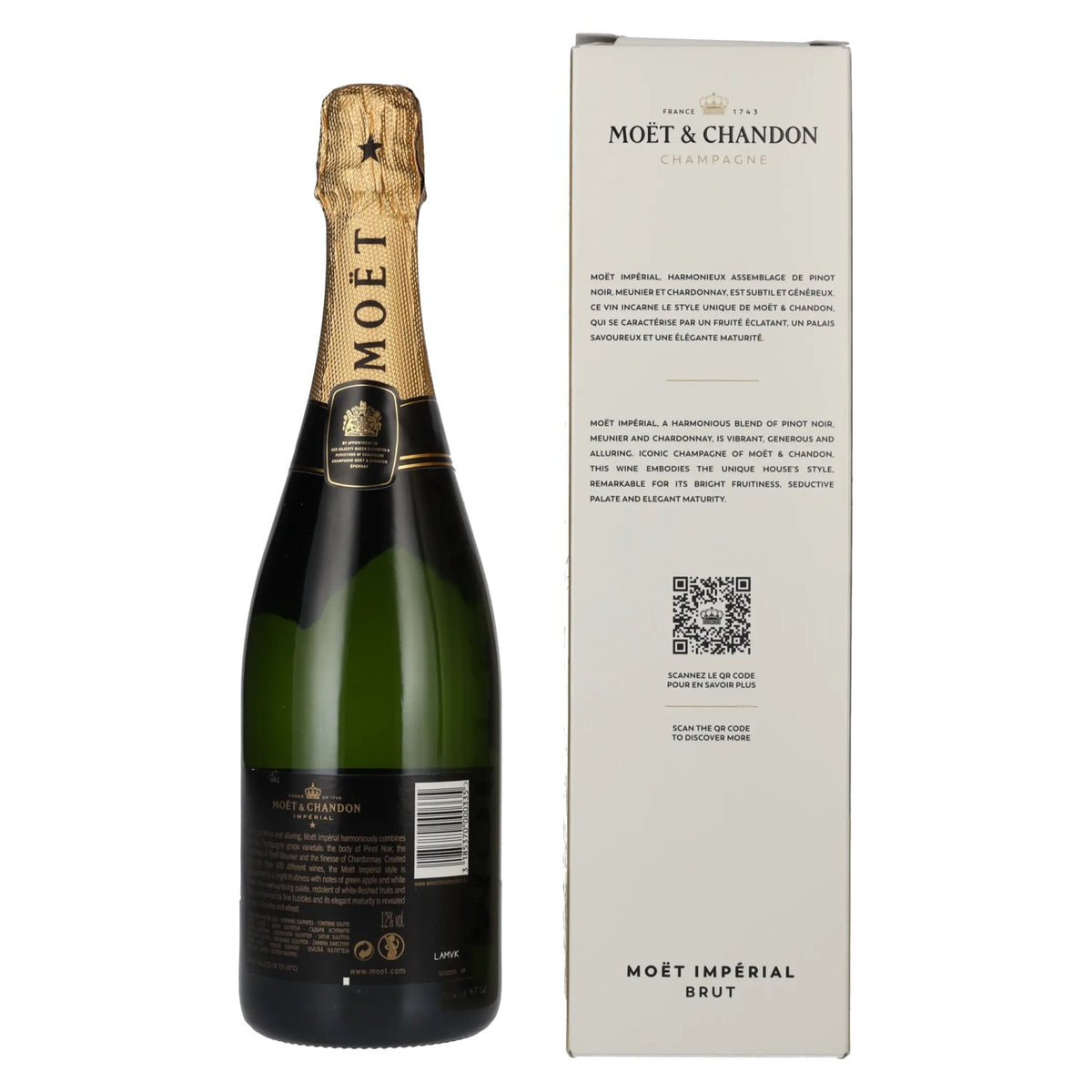 Moët &amp; Chandon Champagne IMPÉRIAL Brut 12% vol. 0.75 l in a gift box with a gold pen