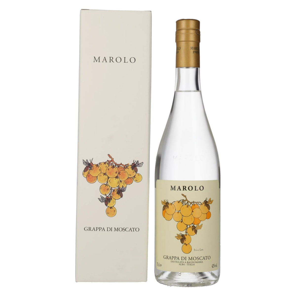 Marolo Grappa di MOSCATO 42% Vol. 0.7l in Gift Box