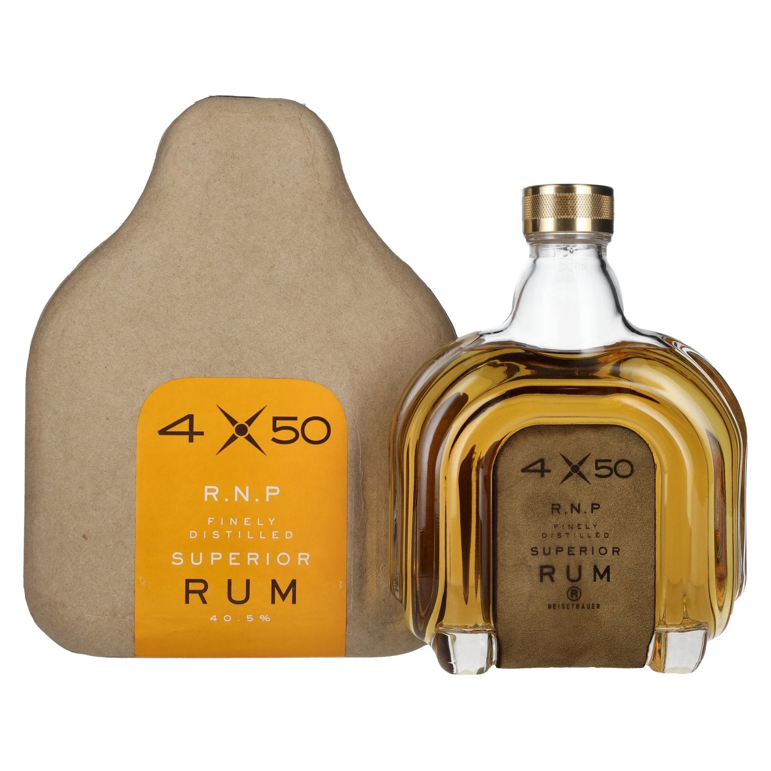 4X50 R.N.P. Finely Distilled Superior Rum 40.5% Vol. 0.7l in Gift Box