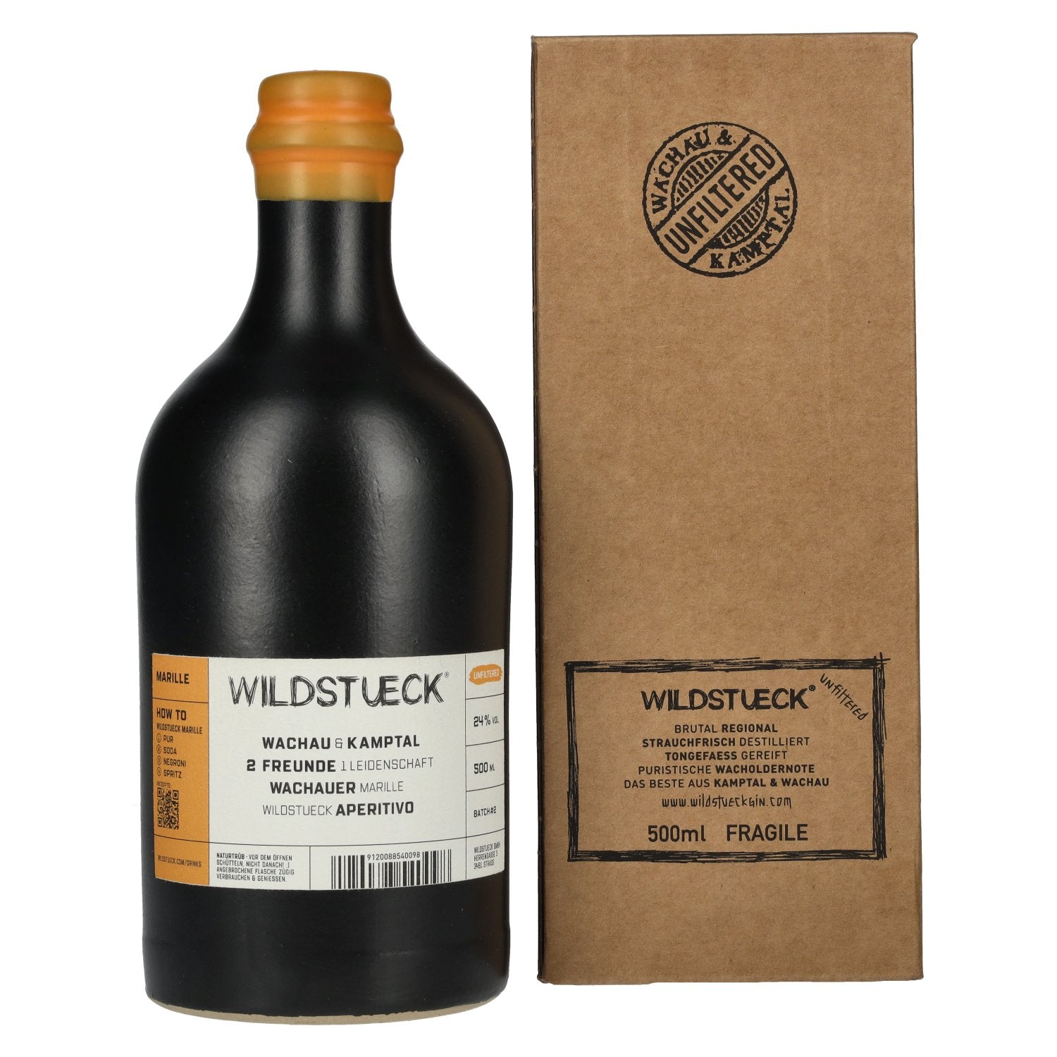 Wildstueck Gin x Wachauer Marille 24% Vol. 0,5l in Geschenkbox
