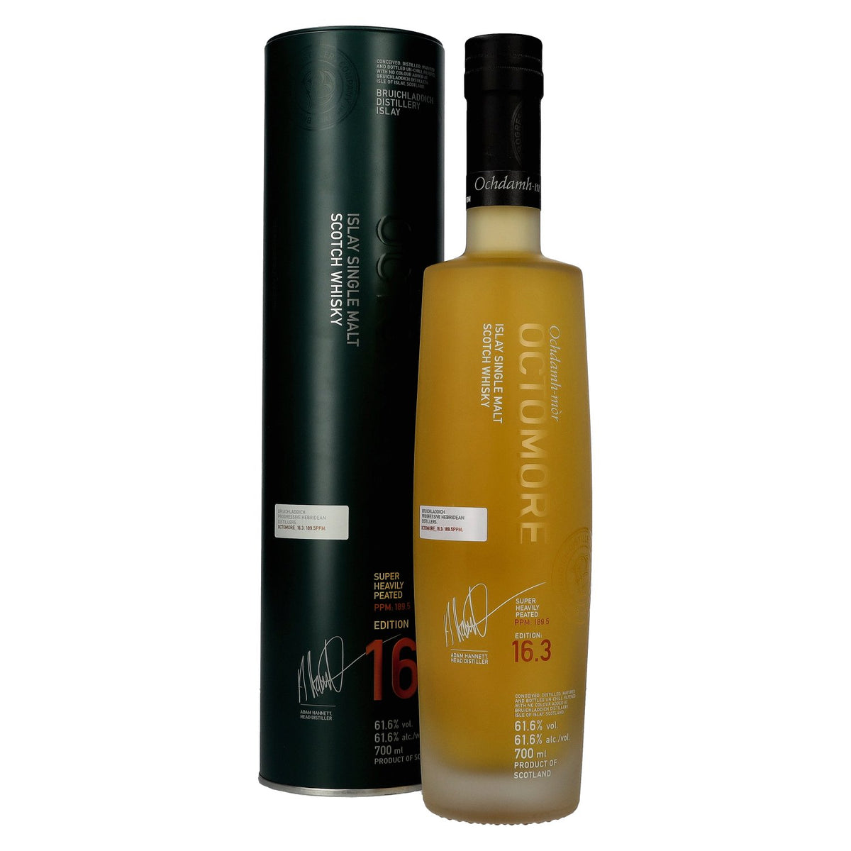 Octomore EDITION: 16.3 Super Heavily Peated Islay Single Malt 61.6% Vol. 0.7l in Tin Box