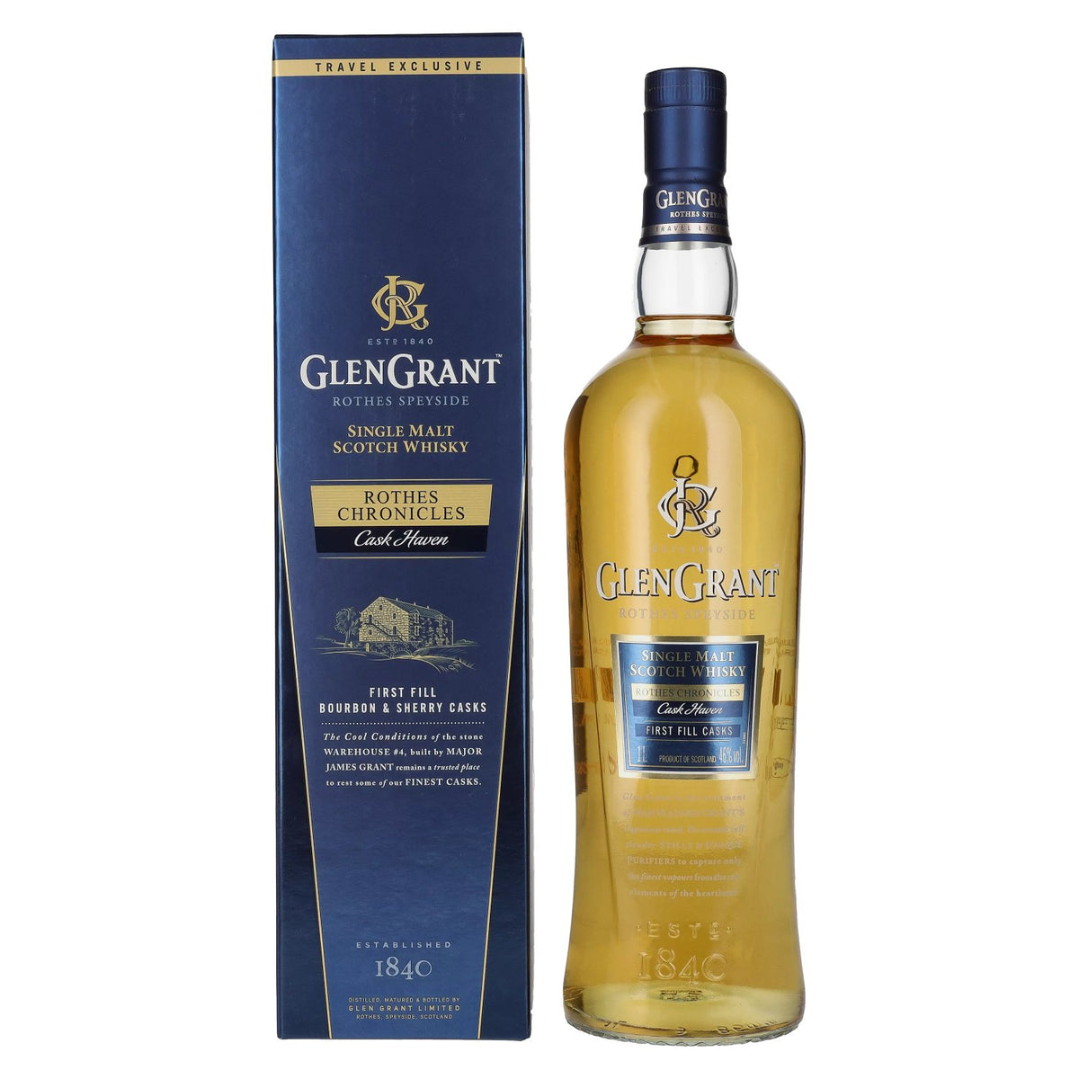 Glen Grant Rothes Chronicles Cask Haven Single Malt Scotch Whisky 46% Vol. 1L in gift box