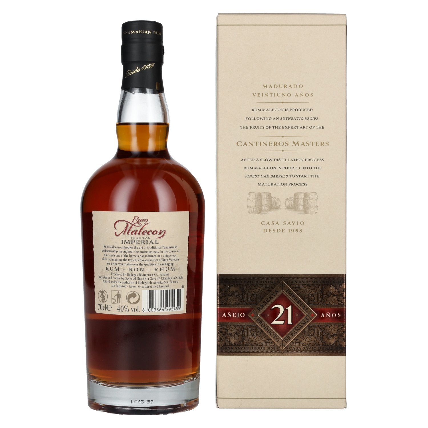 Rum Malecon Añejo 21 Años Reserva Imperial 40% Vol. 0,7l in Geschenkbox