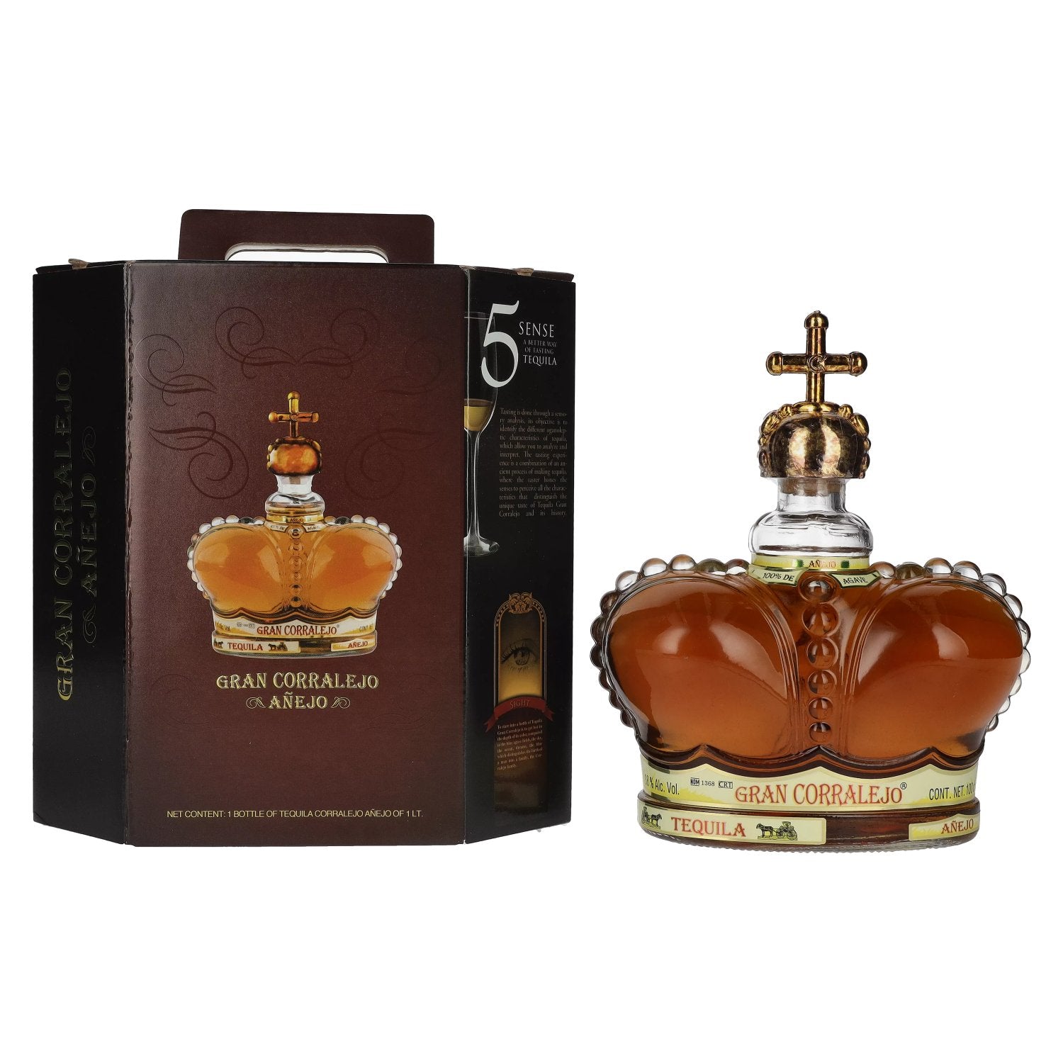 Gran Corralejo Tequila AÑEJO 100% Agave 38% Vol. 1l in gift box