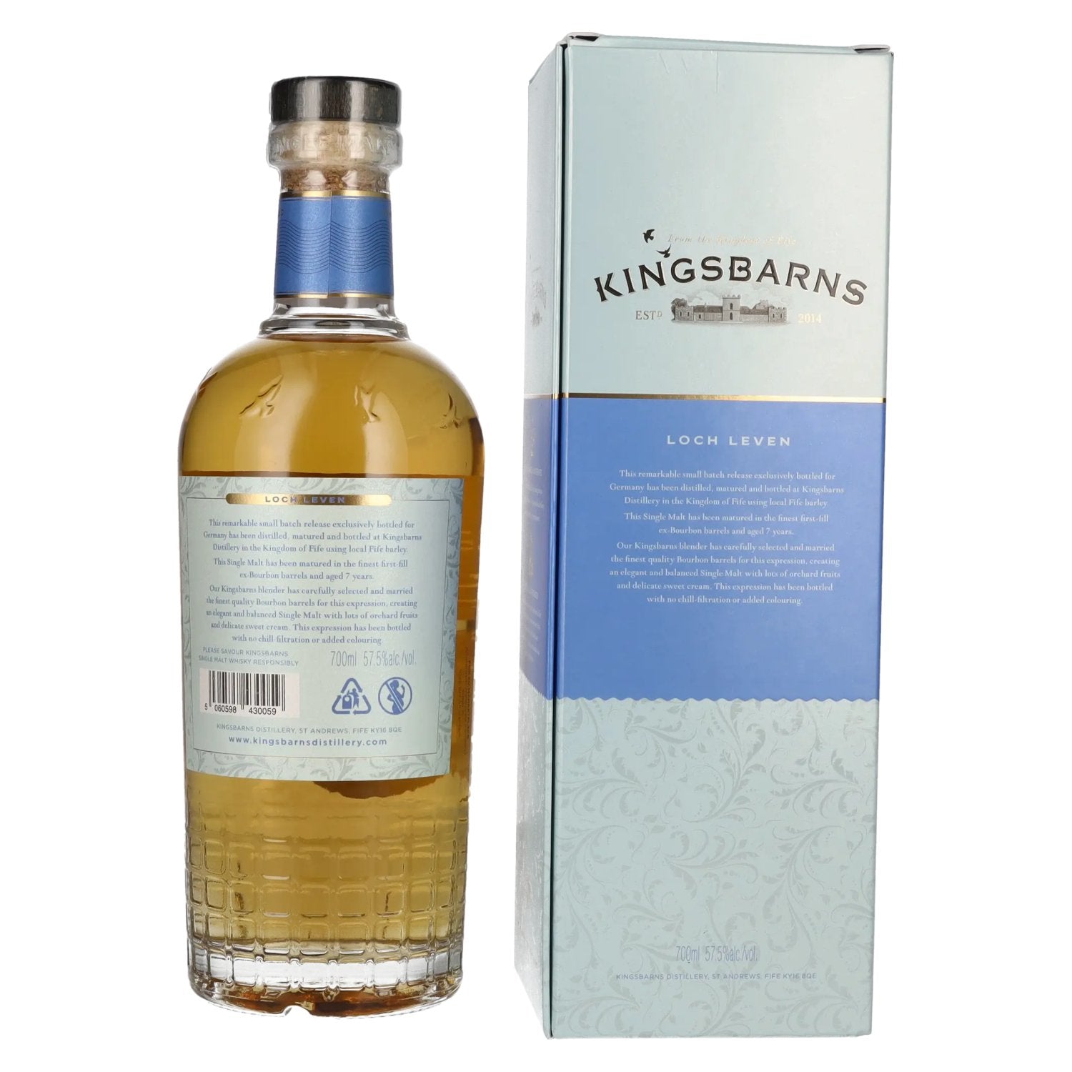 Kingsbarns LOCH LEVEN Lowland Single Malt Scotch Whisky 57.5% Vol. 0.7L in gift box
