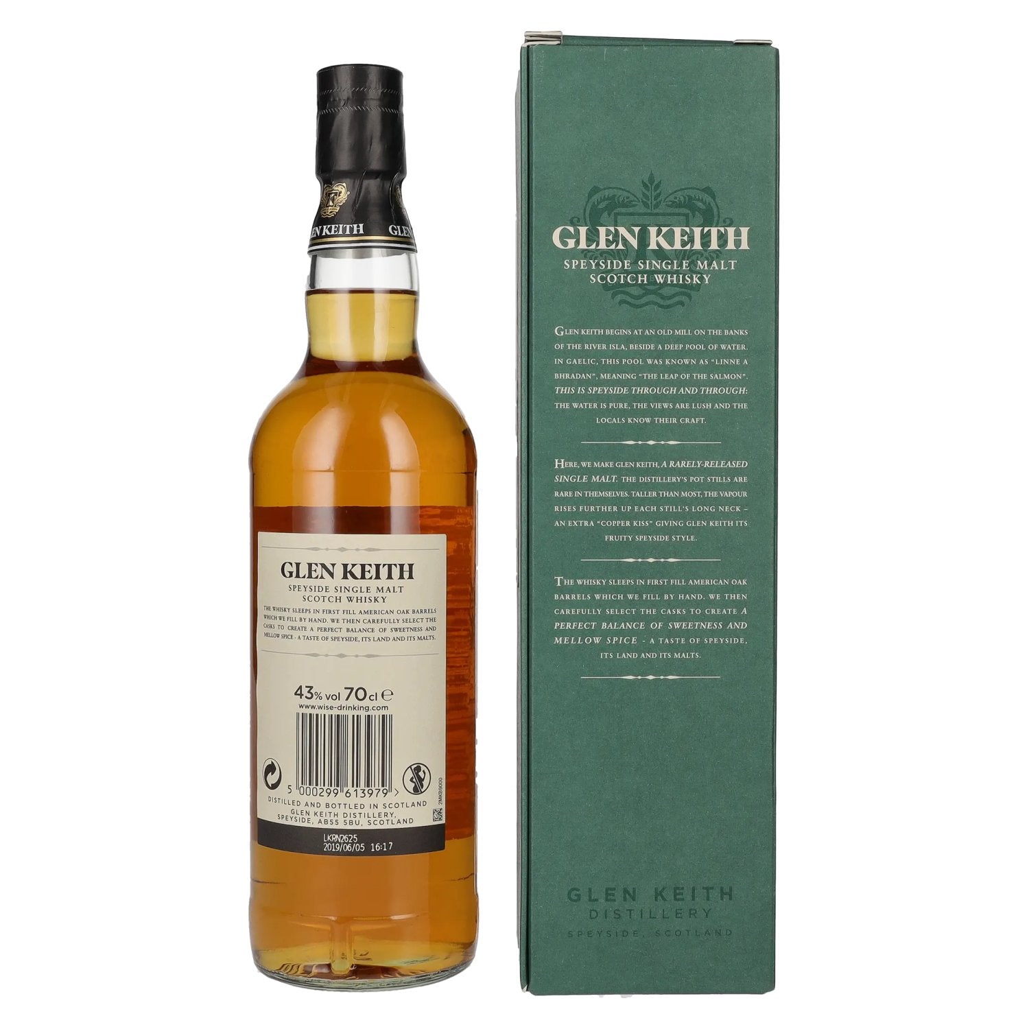 Glen Keith 25 Years Old Speyside Single Malt 43% Vol. 0,7l in Geschenkbox