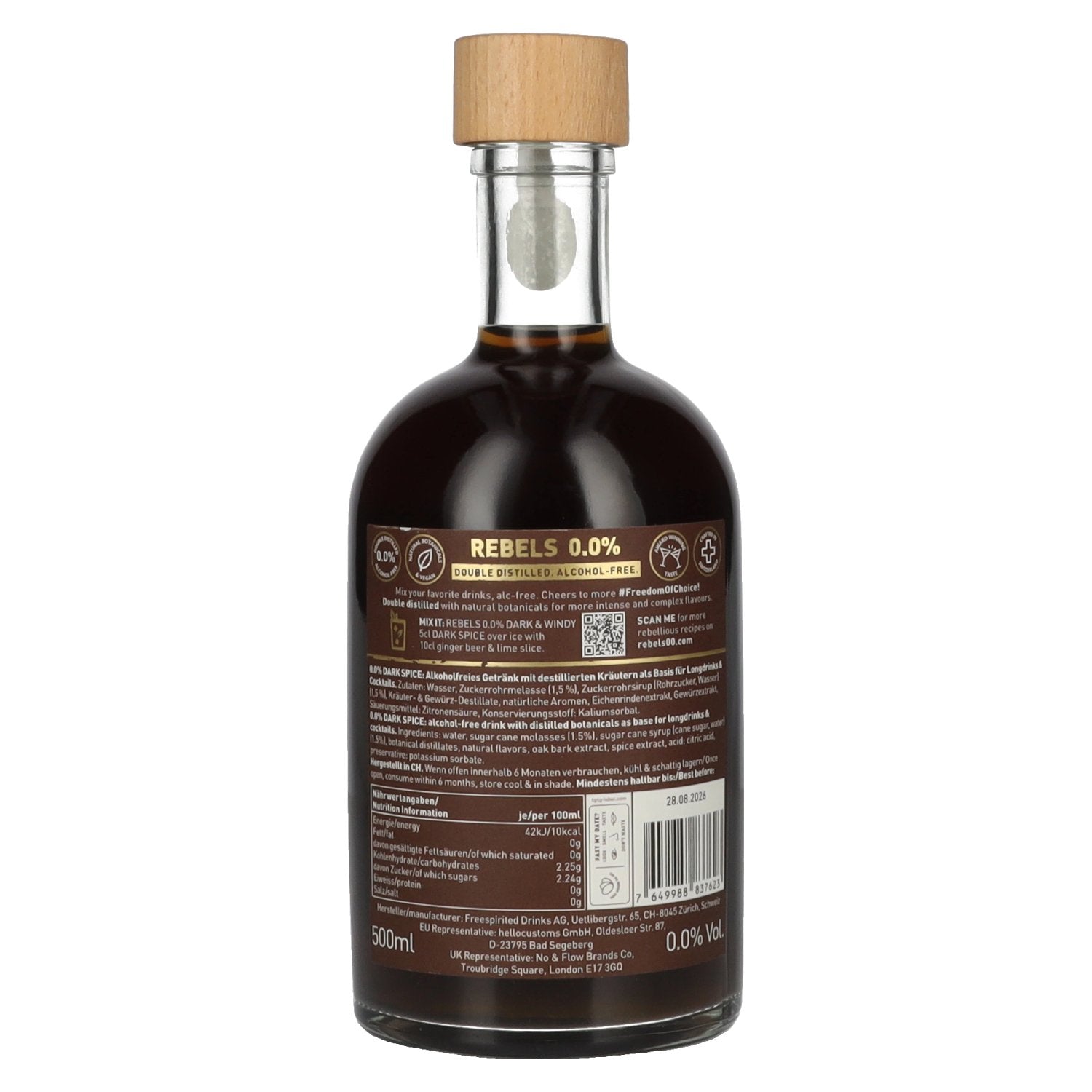 Rebels 0.0% Cheers Revolution Dark Spice Alcohol-Free 0,5l