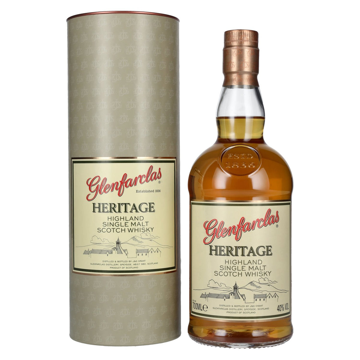 Glenfarclas HERITAGE Highland Single Malt Scotch Whisky 40% Vol. 0,7l in Geschenkbox