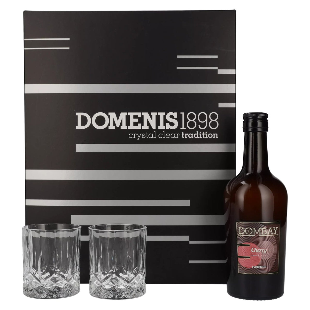 Domenis 1898 DOMBAY Cherry Liqueur 17% Vol. 0.5l in gift box with 2 glasses