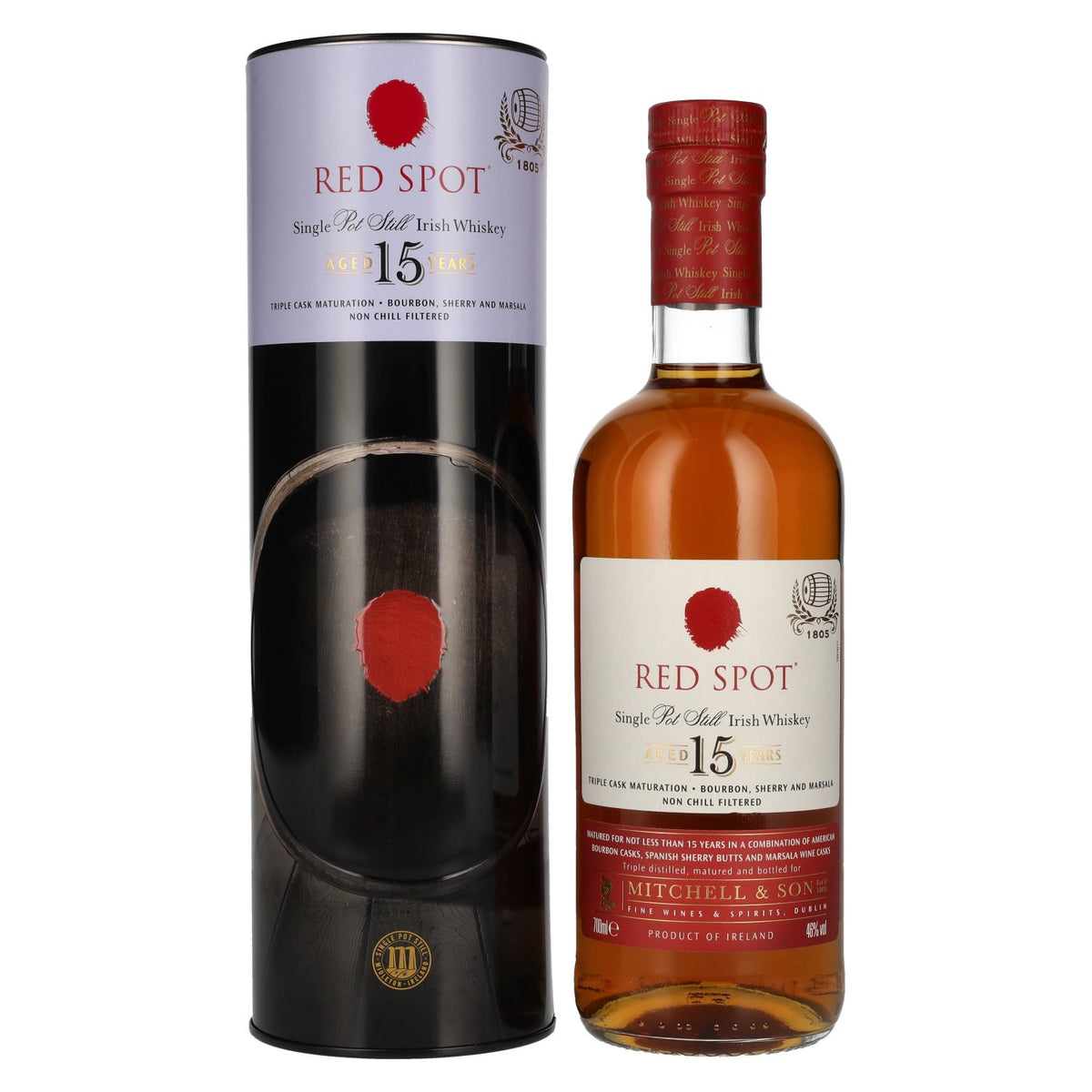 Red Spot 15 Years Old Single Pot Still Irish Whiskey 46% Vol. 0.7l in Tinbox