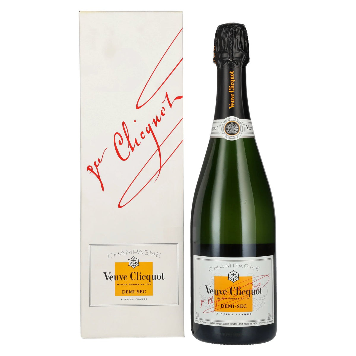 Veuve Clicquot Champagne DEMI-SEC 12% Vol. 0,75l in Geschenkbox