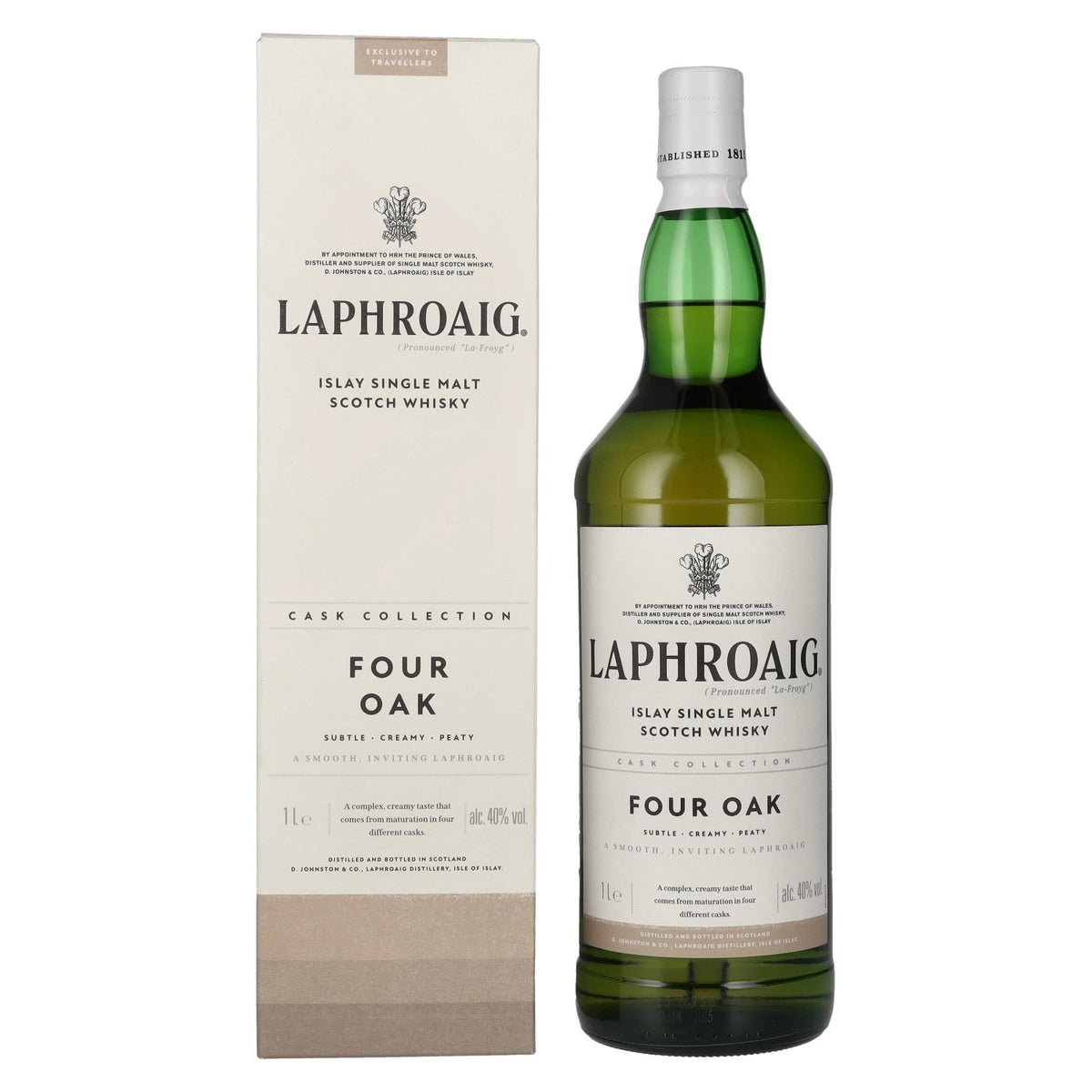Laphroaig FOUR OAK 40% Vol. 1L in gift box
