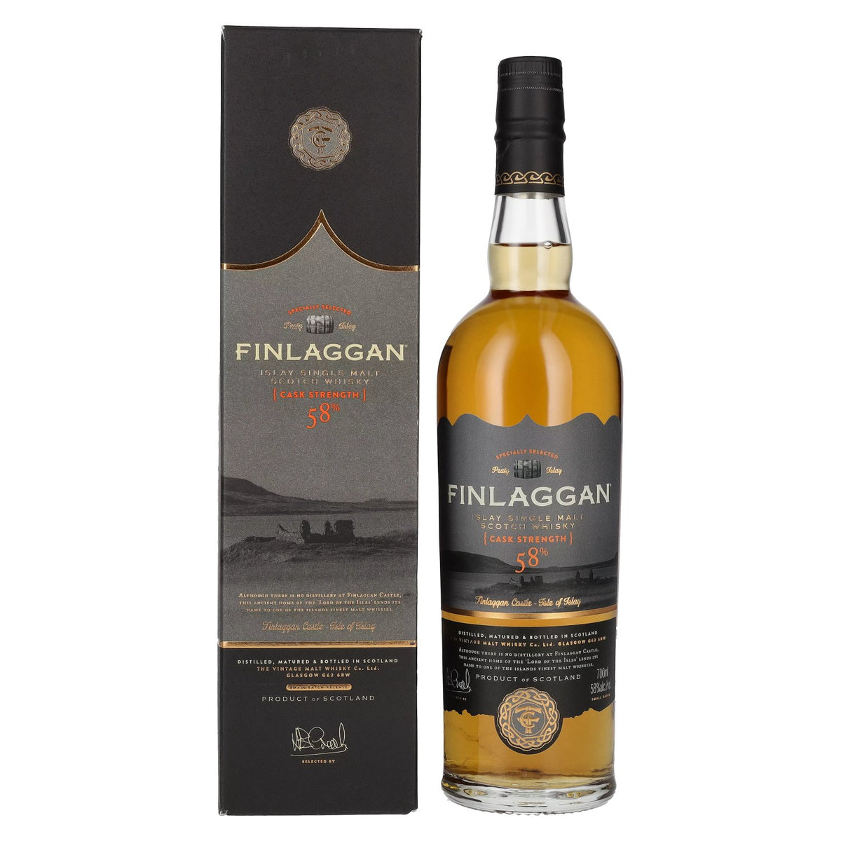 Finlaggan Cask Strength Small Batch Release 58% Vol. 0.7l in gift box