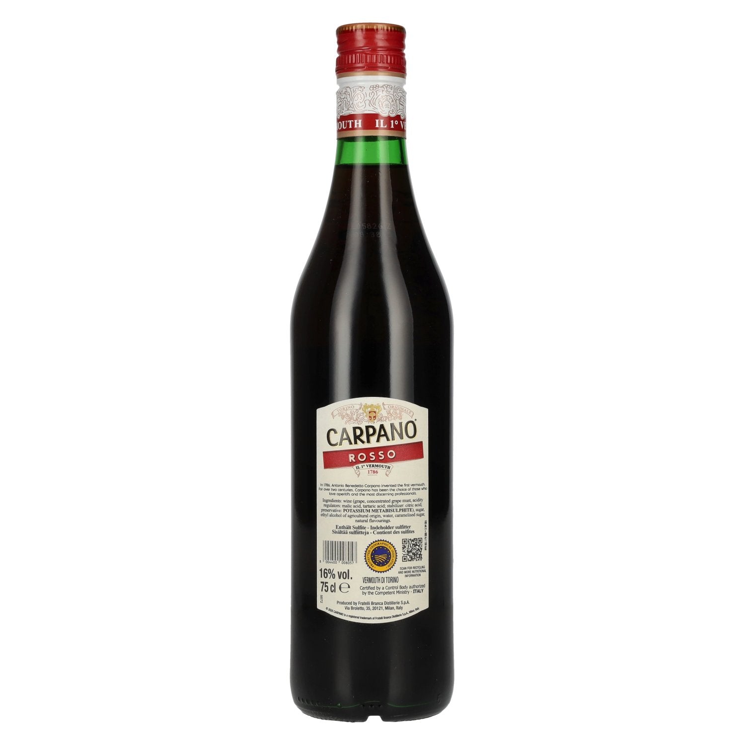 Carpano Classico Rosso Vermouth 16% Vol. 0.75l