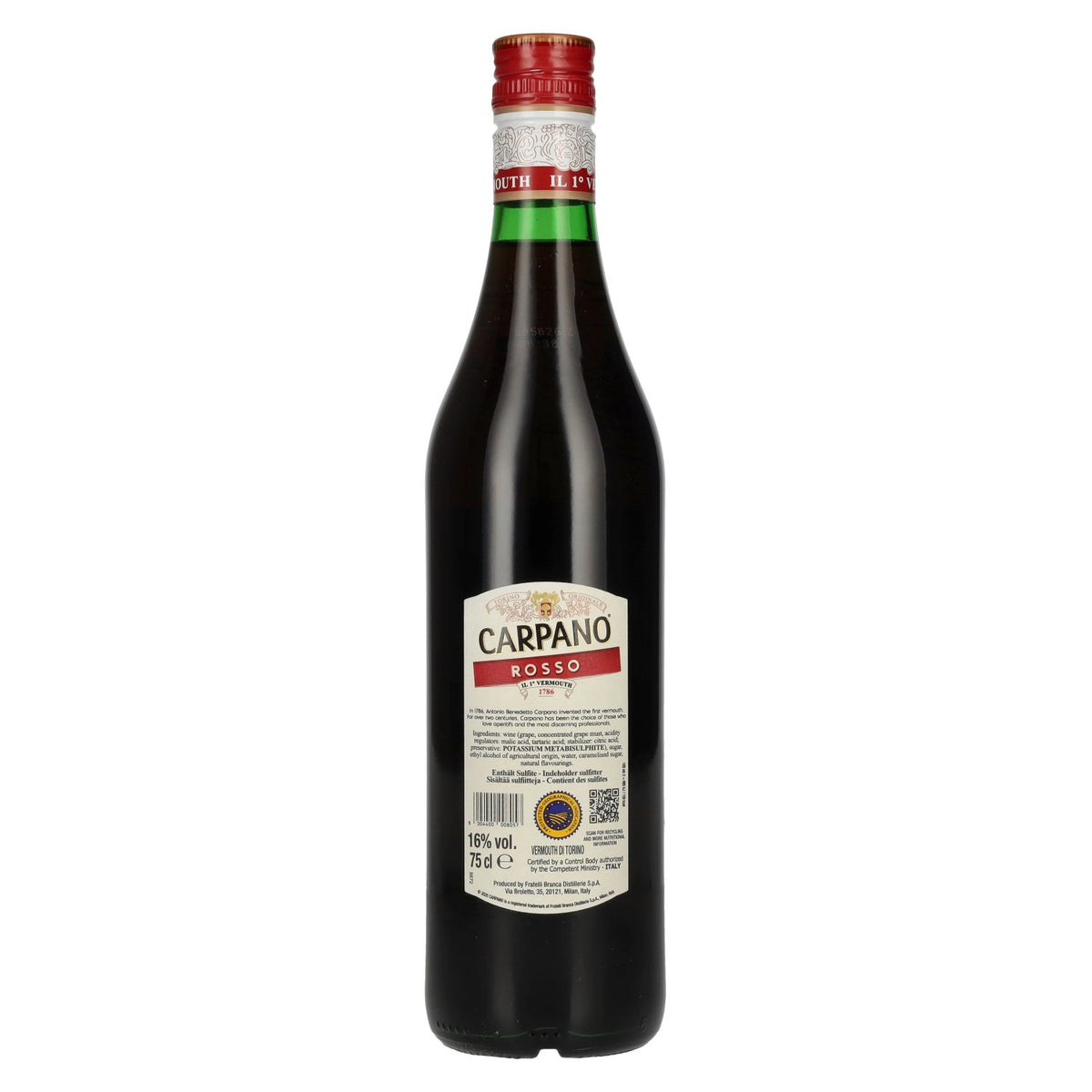 Carpano Classico Rosso Vermouth 16% Vol. 0.75l