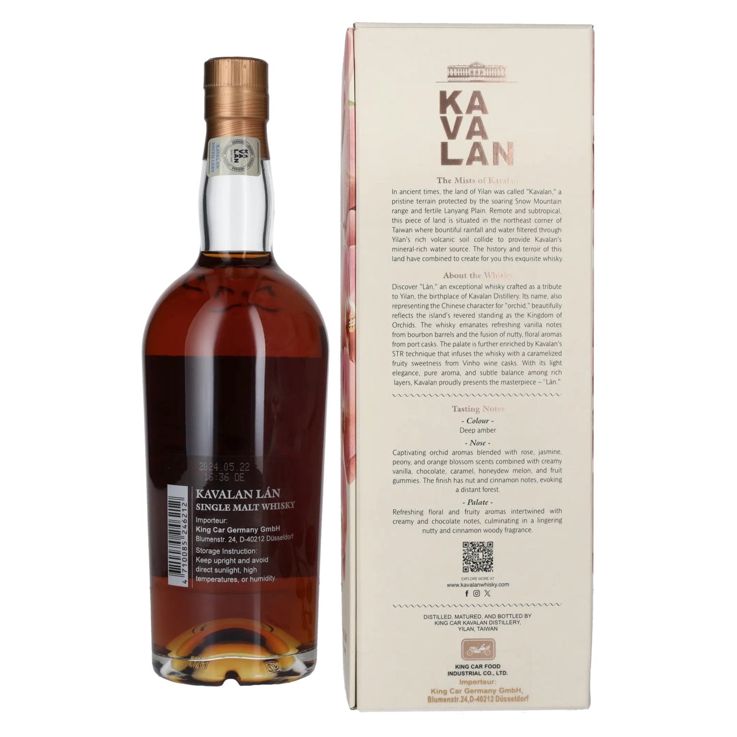 Kavalan LÁN Single Malt Whisky 43% Vol. 0.7l in gift box