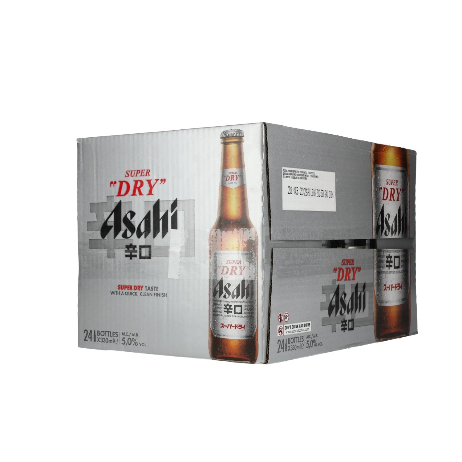 Asahi Super Dry Beer 5% ABV 24 x 0.33 l
