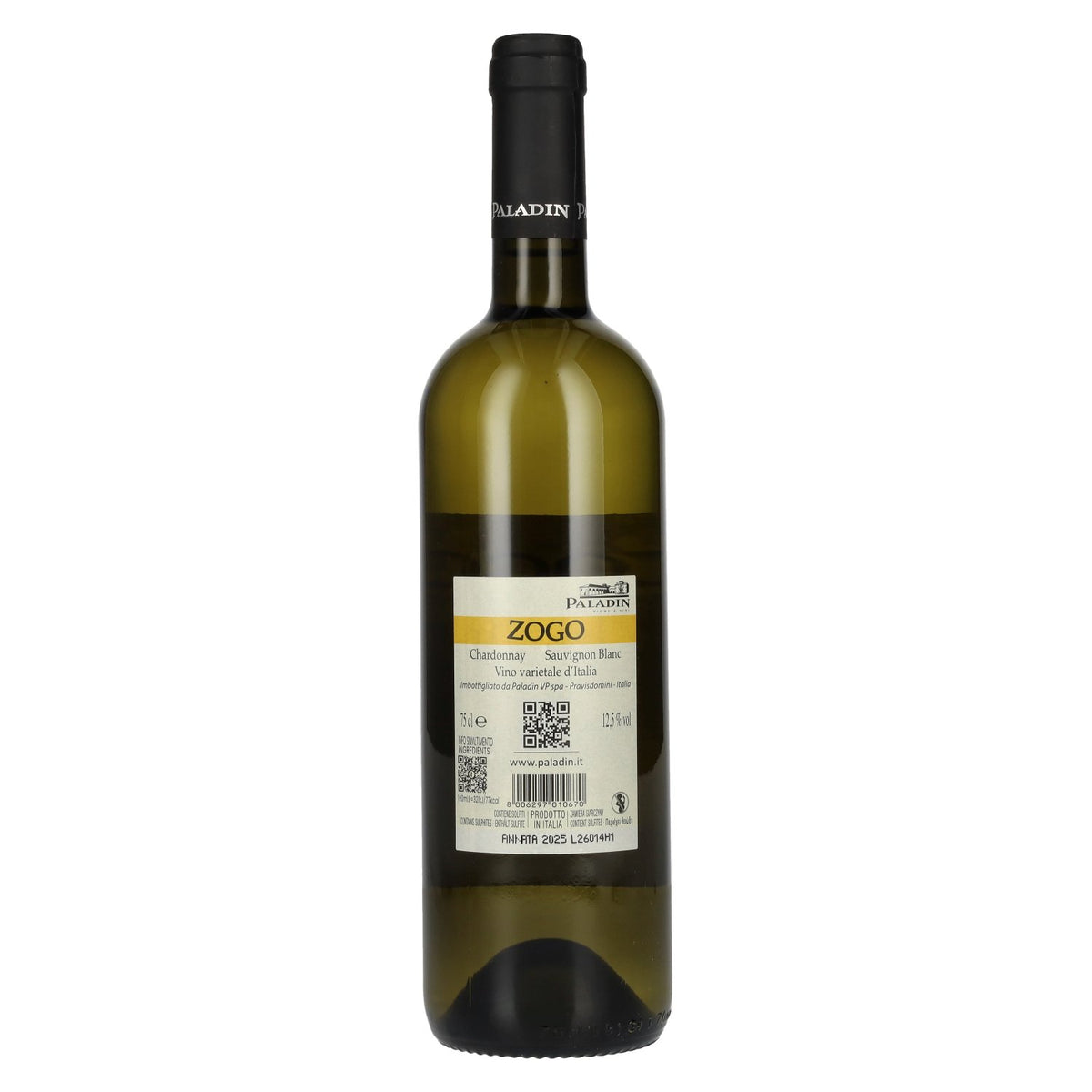 Paladin ZOGO Bianco 2025 12.5% ABV 0.75l