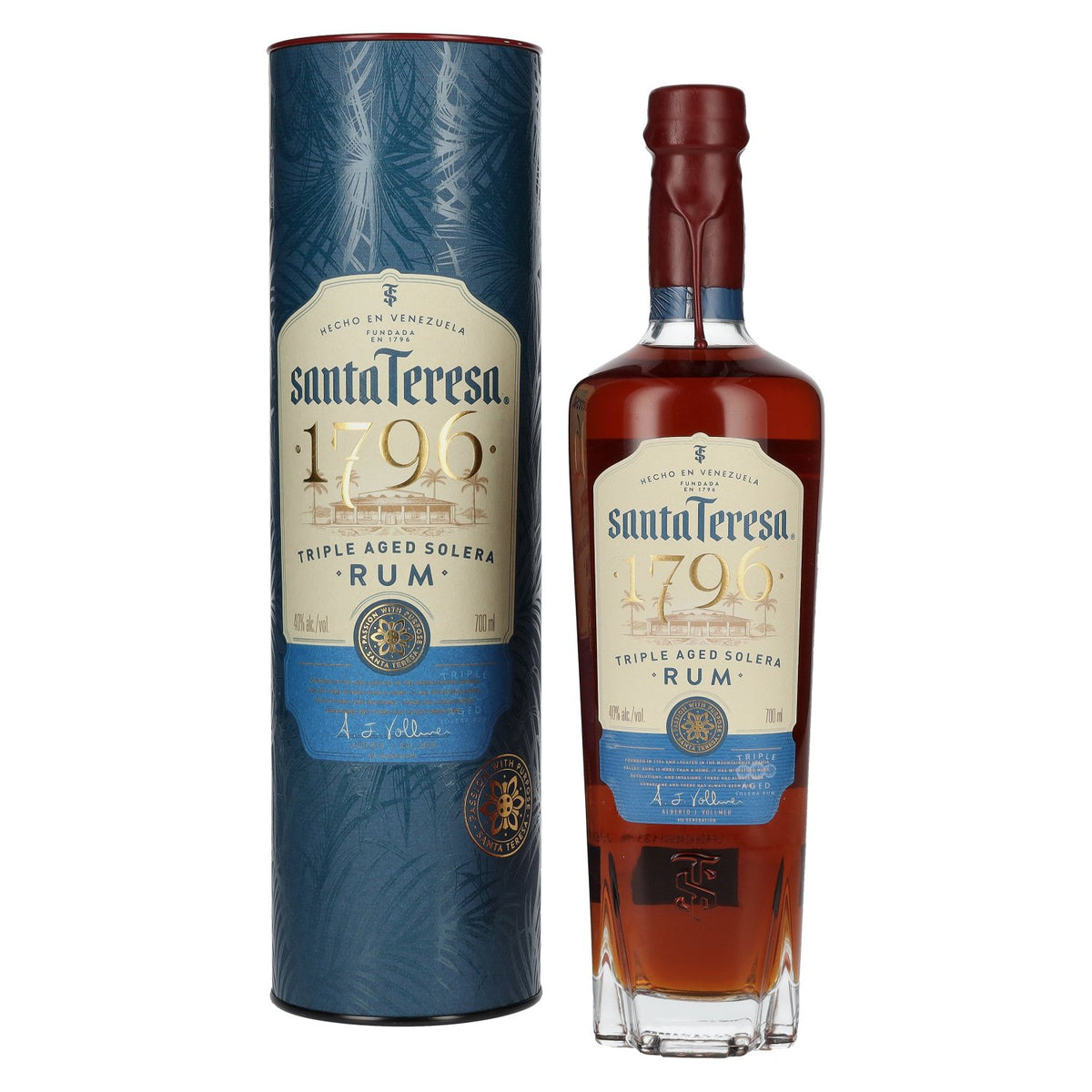 Santa Teresa 1796 Triple Aged Solera Rum 40% Vol. 0.7L in Gift Box