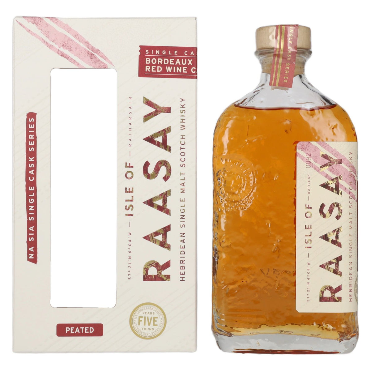 Isle of Raasay 5-Year-Old Bordeaux Red Wine Cask Single Malt 59.9% vol. 0.7l in a gift box