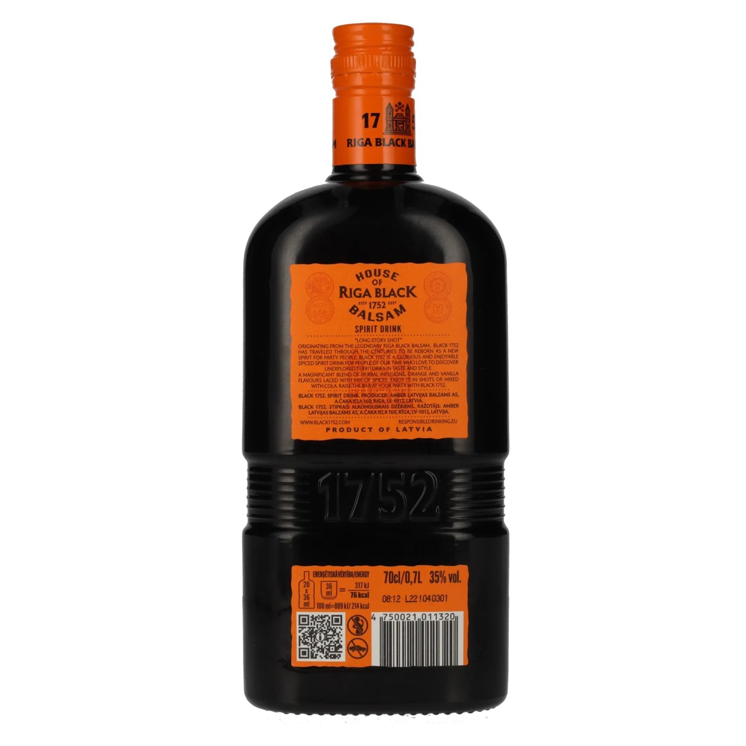 Riga Black Balsam BLACK 1752 Spirit Drink 35% Vol. 0,7l
