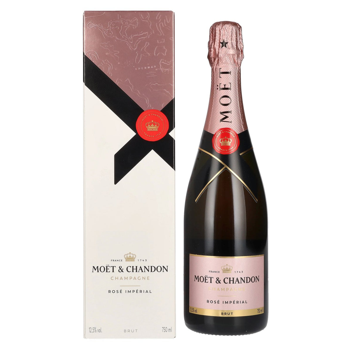 Moët & Chandon Champagne ROSÉ IMPÉRIAL Brut 12.5% Vol. 0.75l in Gift Box