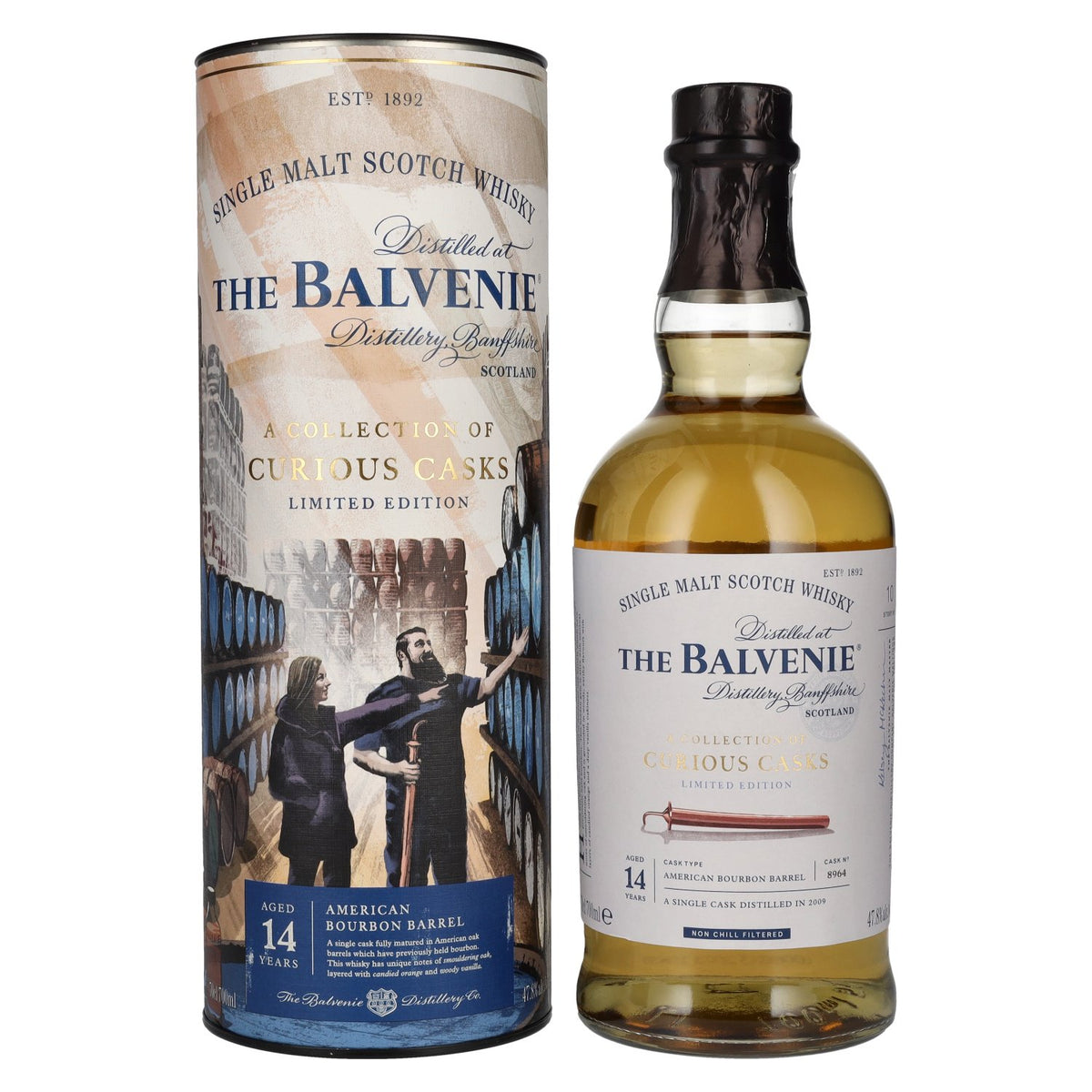 The Balvenie 14 Years Old A Collection of Curious Casks AMERICAN BOURBON BARREL 47,8% Vol. 0,7l in Geschenkbox