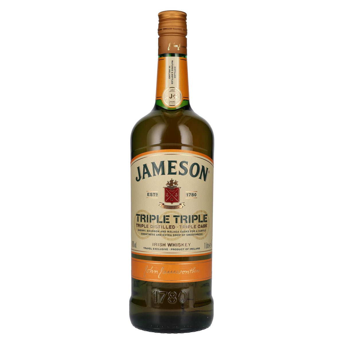 Jameson Triple Distilled & Triple Cask Irish Whiskey 40% Vol. 1L