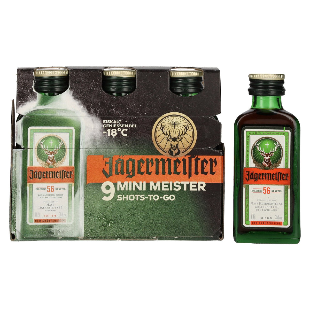 Jägermeister 9-JägerPack 35% Vol. 9x0,02l