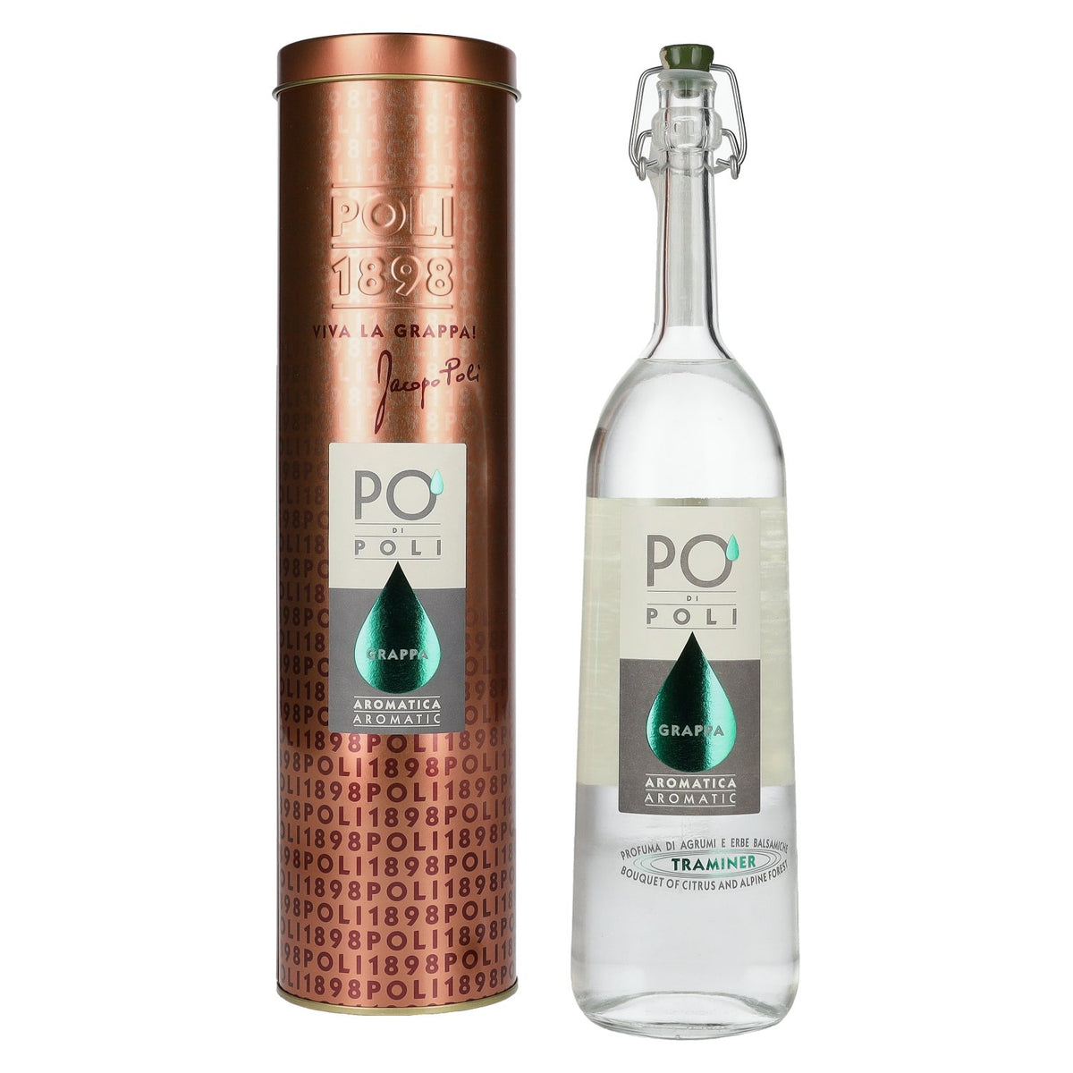 Poli Po' Di Poli Aromatic Grappa 40% Vol. 0.7l in Tinbox