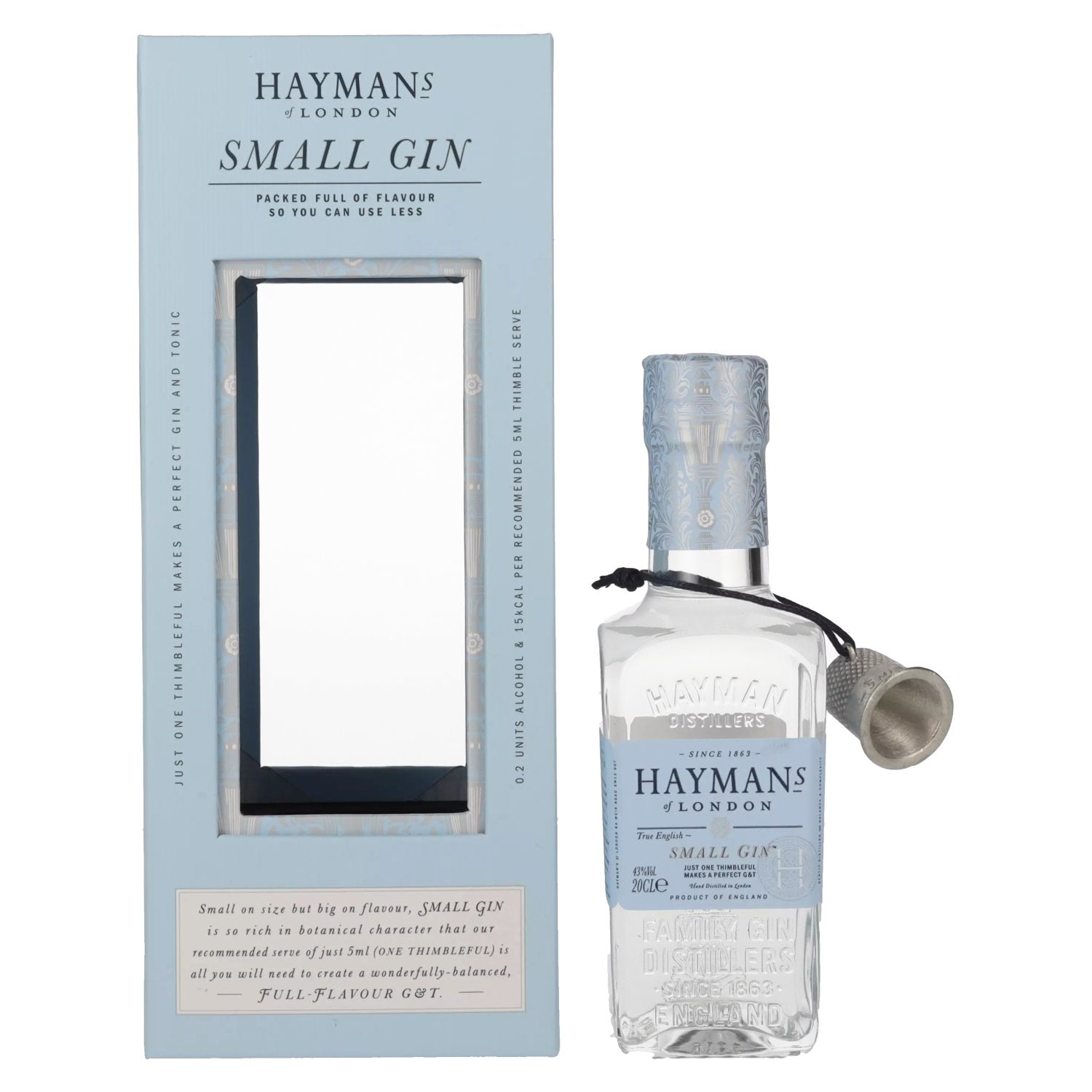 Hayman's of London SMALL GIN 43% Vol. 0.2l in gift box with 5 ml pourer