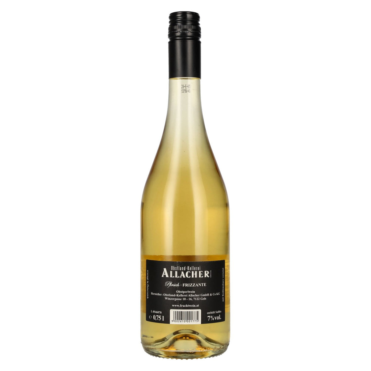 Allacher Peach Frizzante 7% ABV 0.75 l