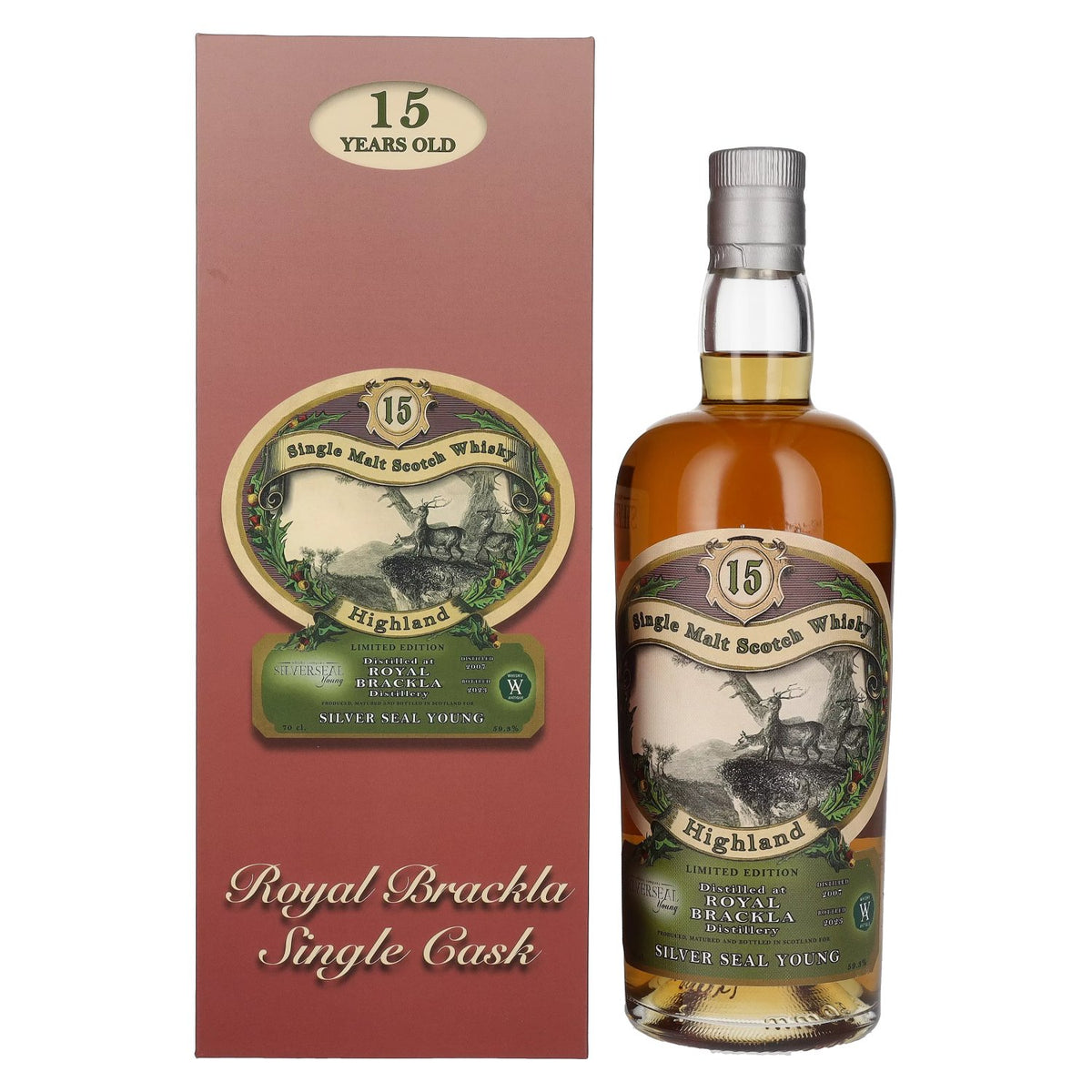 Silver Seal Royal Brackla 15 Years Old Single Cask Whisky 2007 59.3% Vol. 0.7L in gift box