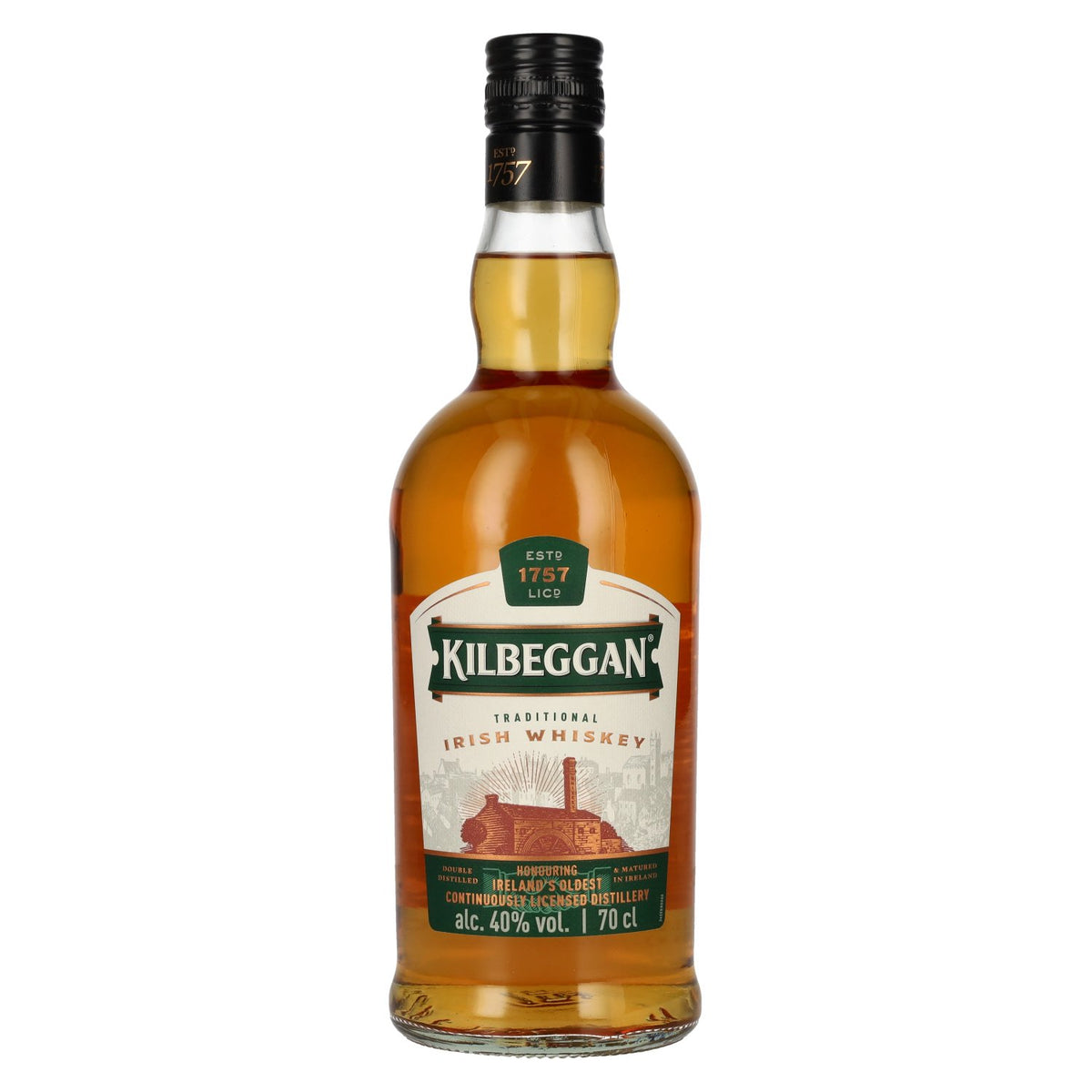 Kilbeggan Traditional Irish Whiskey 40% Vol. 0,7l
