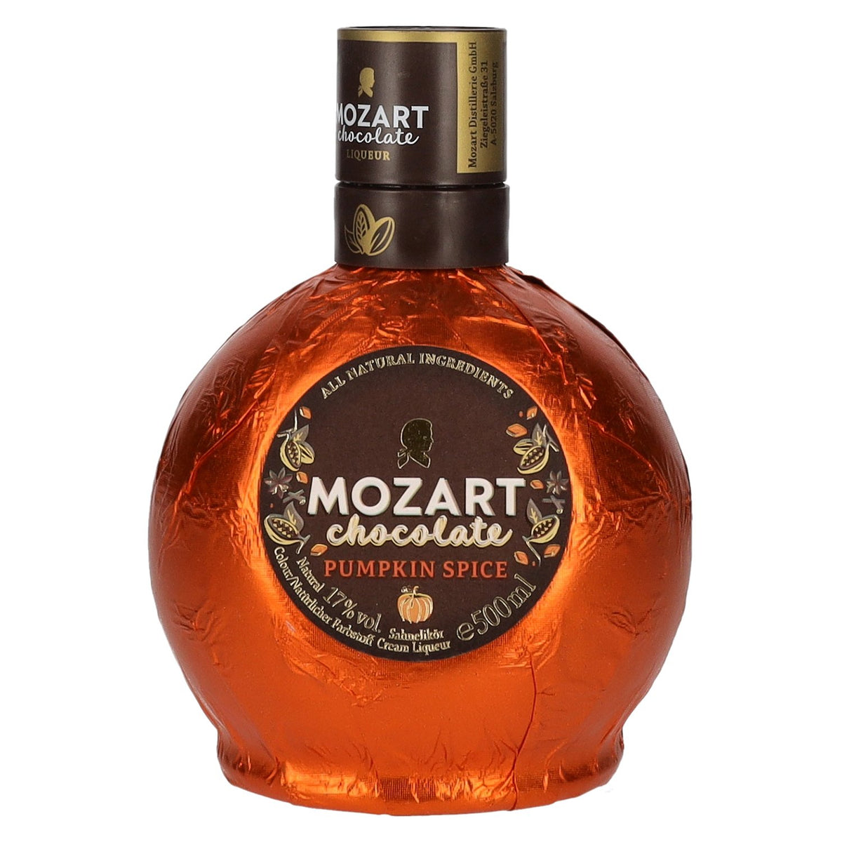 Mozart Chocolate Pumpkin Spice Cream Liqueur 17% ABV 0.5l