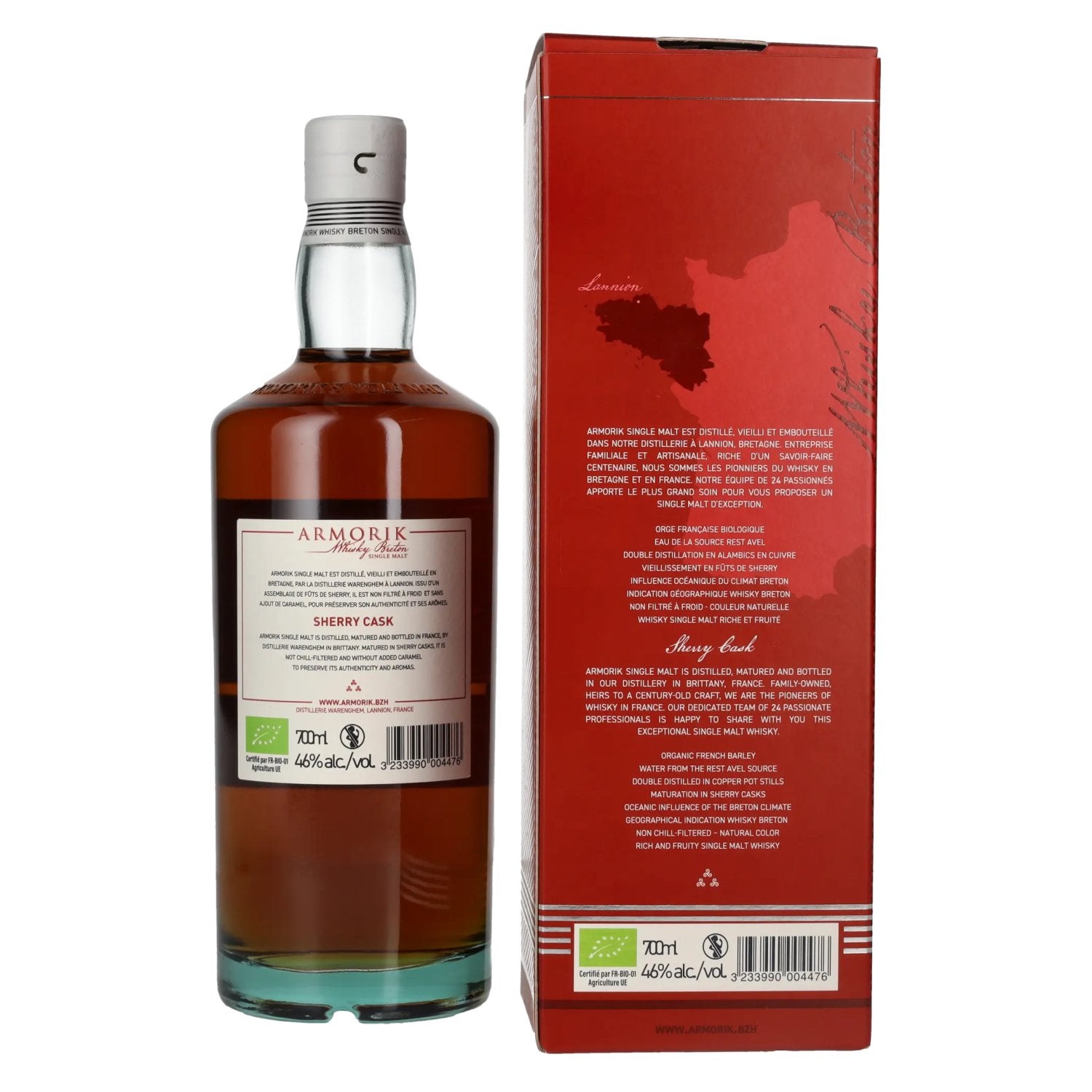 Armorik SHERRY CASK Whisky Breton Single Malt 46% Vol. 0,7l in Geschenkbox